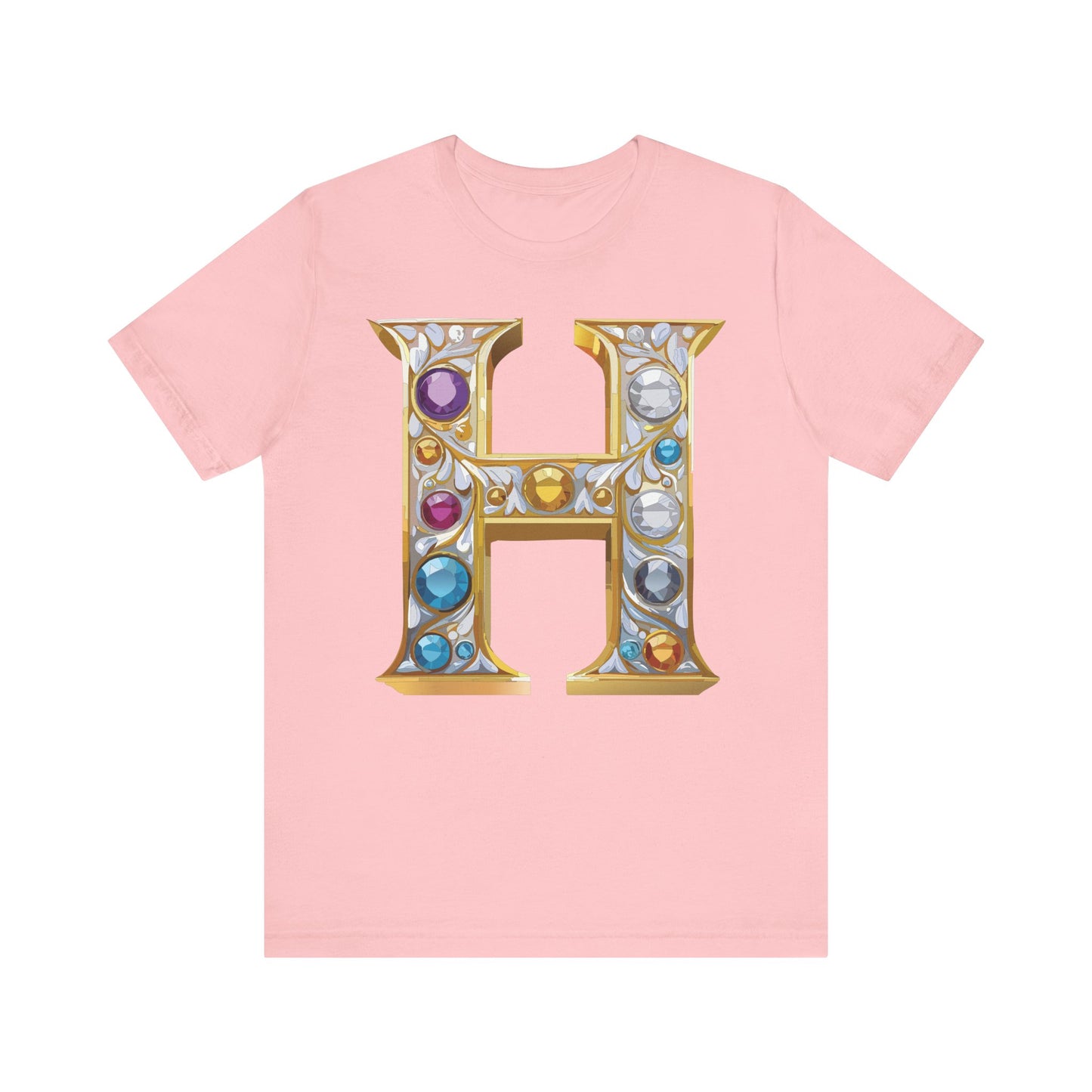 Letter Shirt, Shirt with Letters, Tee Shirt with Gold Letter, Shirt with Antique Letters
