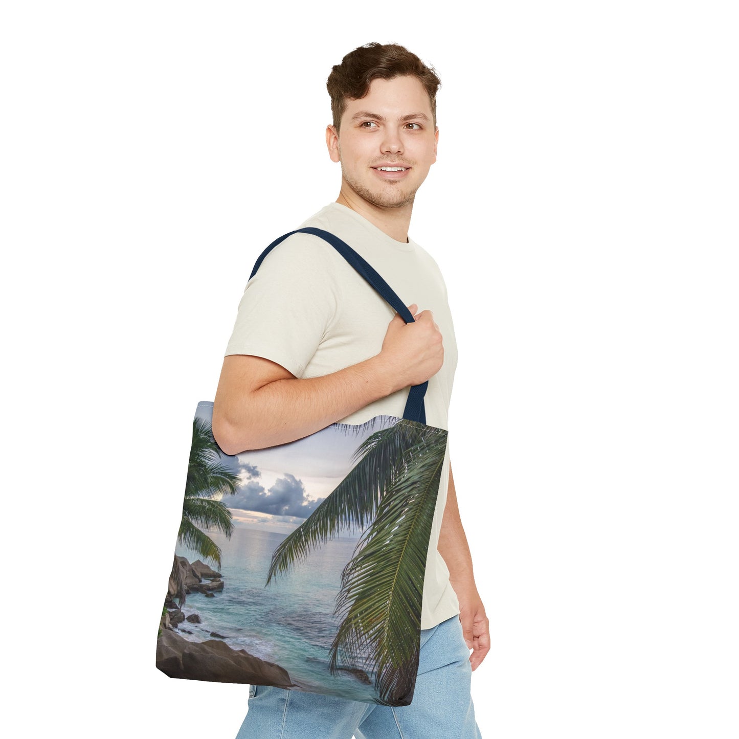 Canvas Bag with Beach Prints