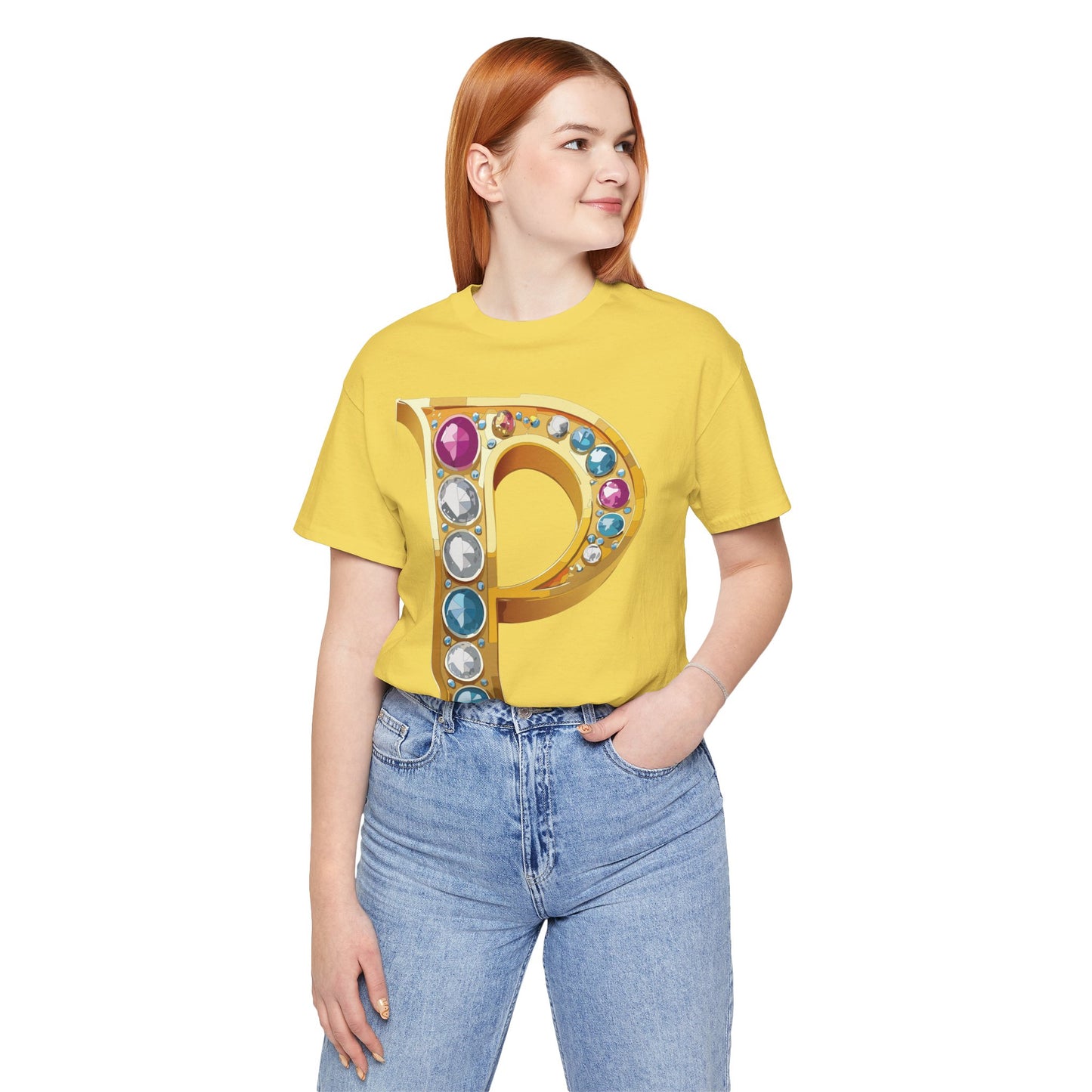 Letter Shirt, Shirt with Letters, Tee Shirt with Gold Letter, Shirt with Antique Letters