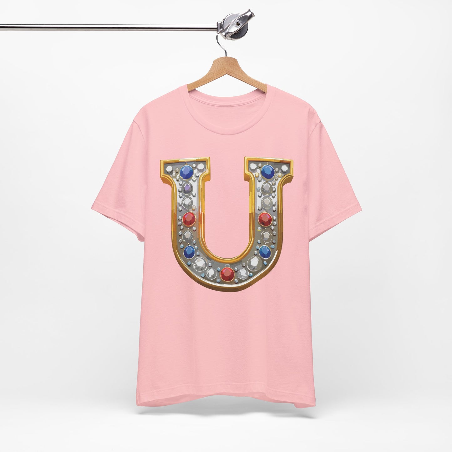 Letter Shirt, Shirt with Letters, Tee Shirt with Gold Letter, Shirt with Antique Letters
