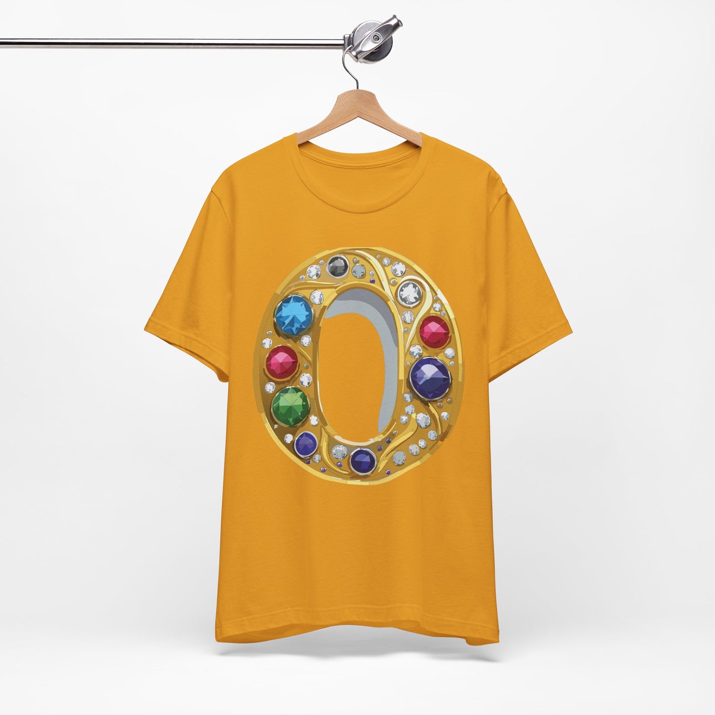 Letter Shirt, Shirt with Letters, Tee Shirt with Gold Letter, Shirt with Antique Letters