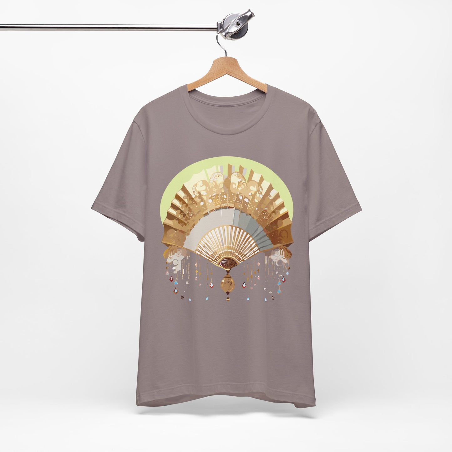 Fan shirt, Shirt with Fan, Tee Shirt with Gold Blower