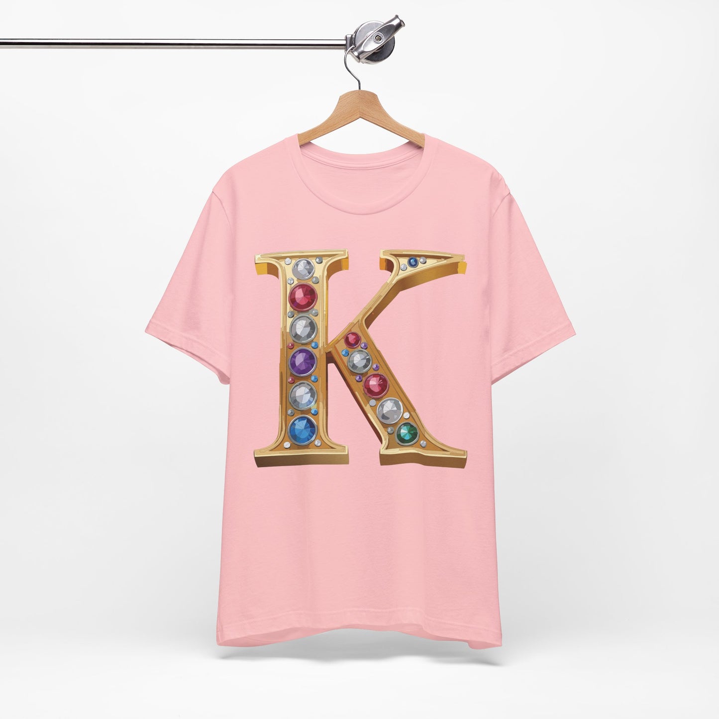Letter Shirt, Shirt with Letters, Tee Shirt with Gold Letter, Shirt with Antique Letters