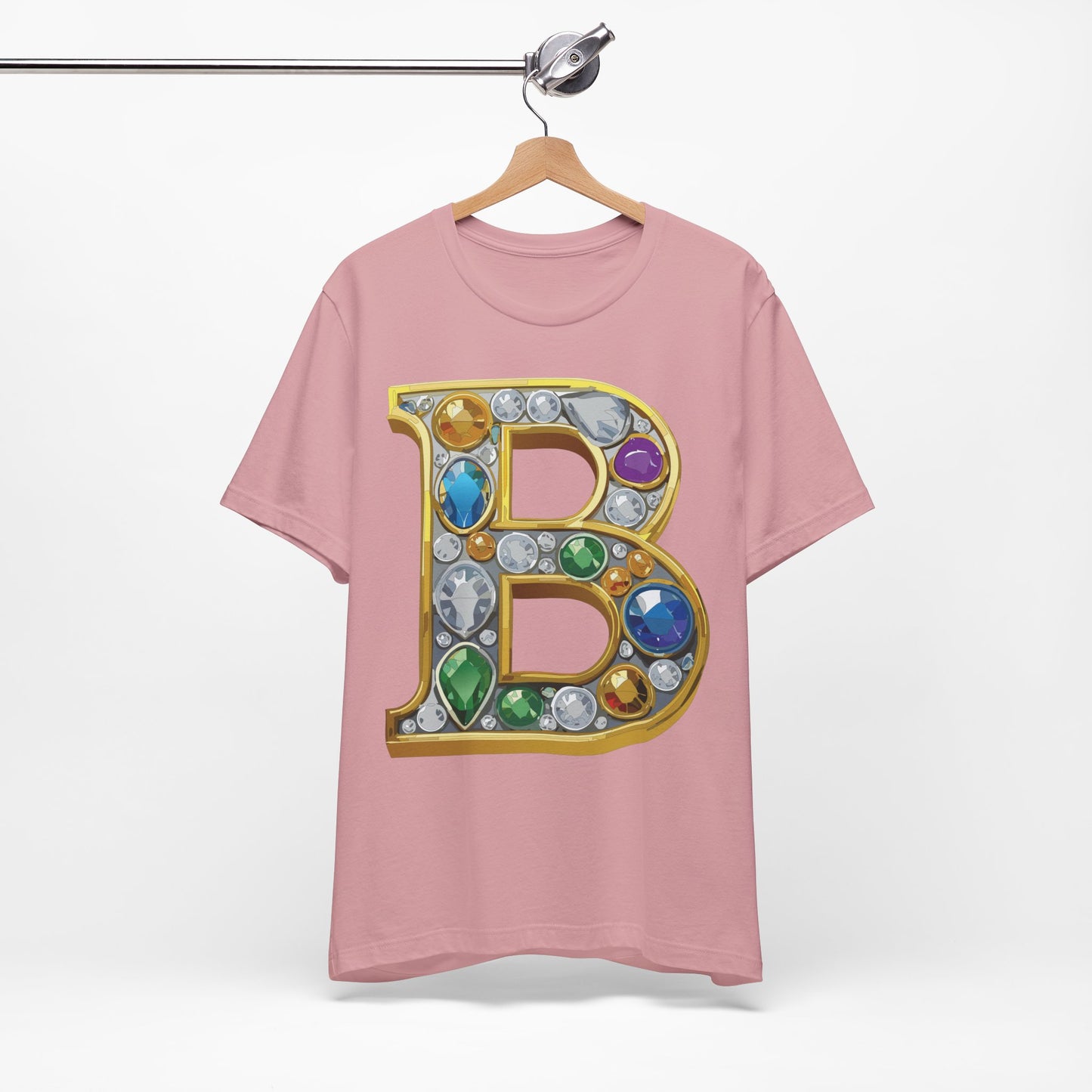 Letter Shirt, Shirt with Letters, Tee Shirt with Gold Letter, Shirt with Antique Letters