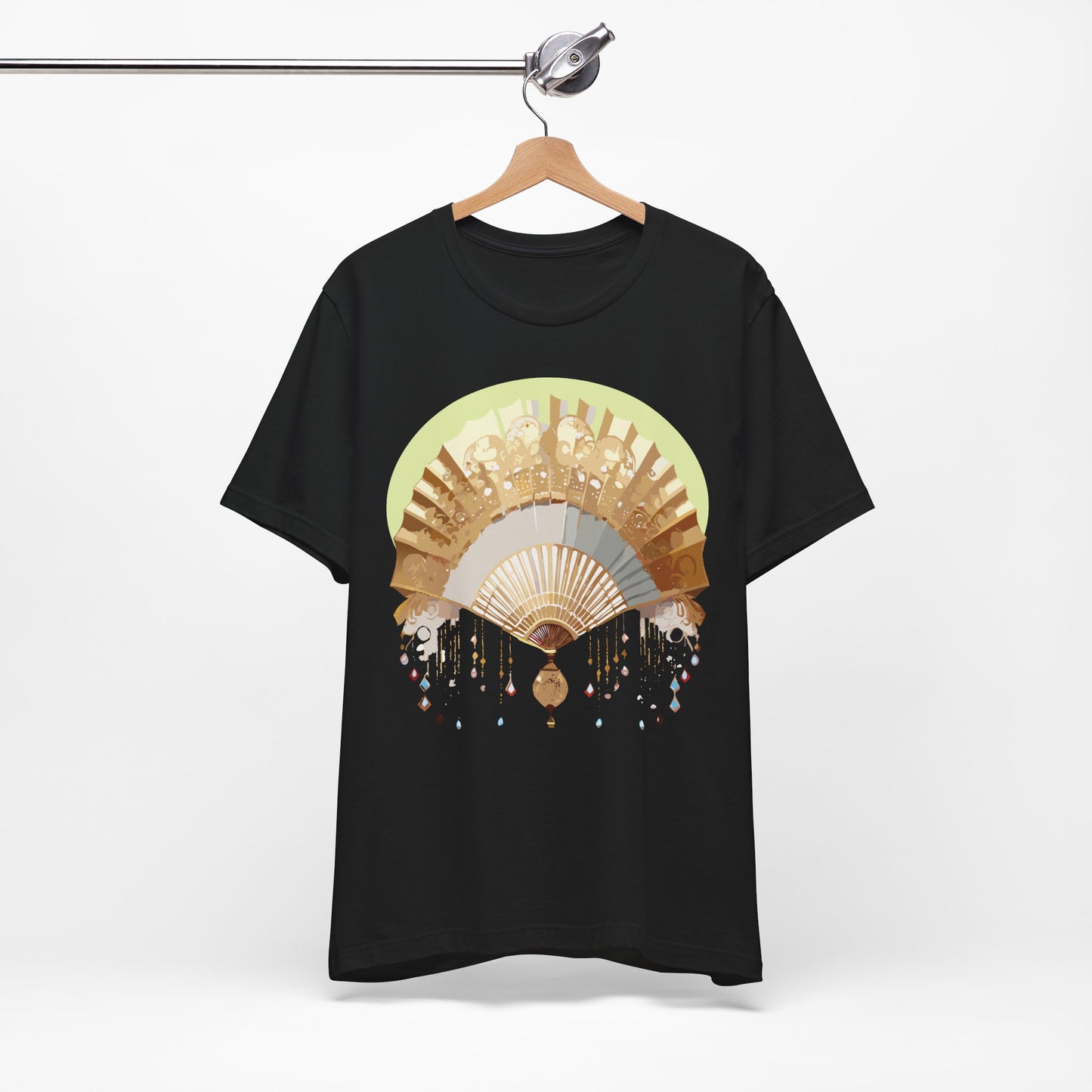 Fan shirt, Shirt with Fan, Tee Shirt with Gold Blower