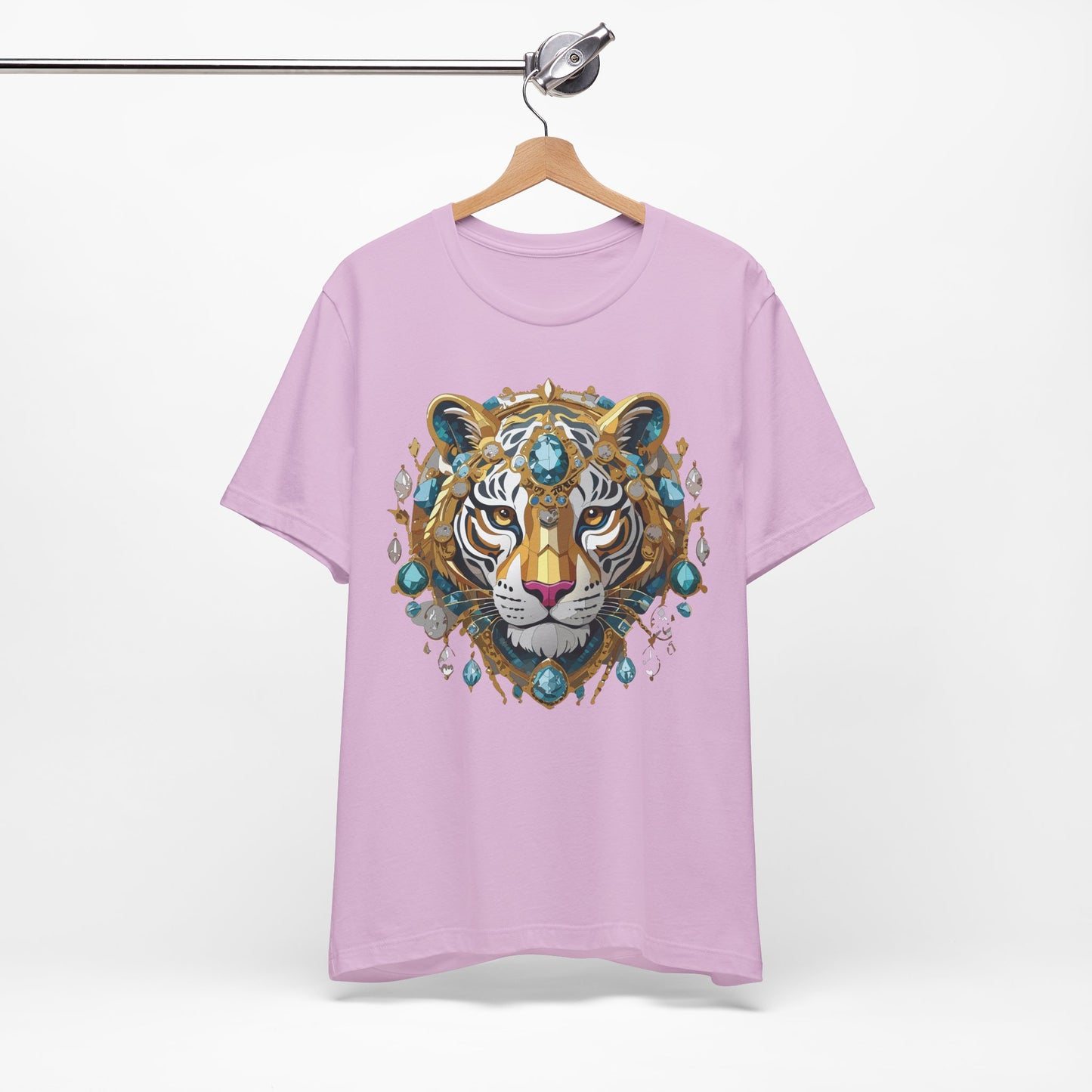 Animal Shirt, Shirt with Animal, Tee Shirt with Gold Animal Medal, Shirt with Antique Animal Medallion