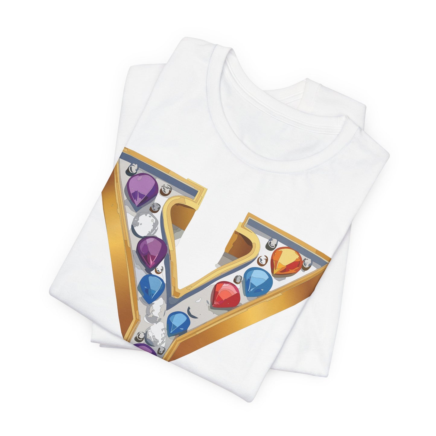 Letter Shirt, Shirt with Letters, Tee Shirt with Gold Letter, Shirt with Antique Letters