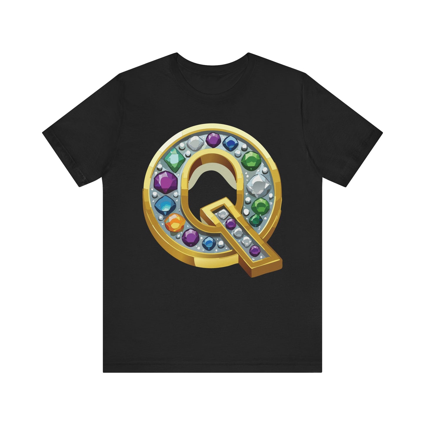 Letter Shirt, Shirt with Letters, Tee Shirt with Gold Letter, Shirt with Antique Letters