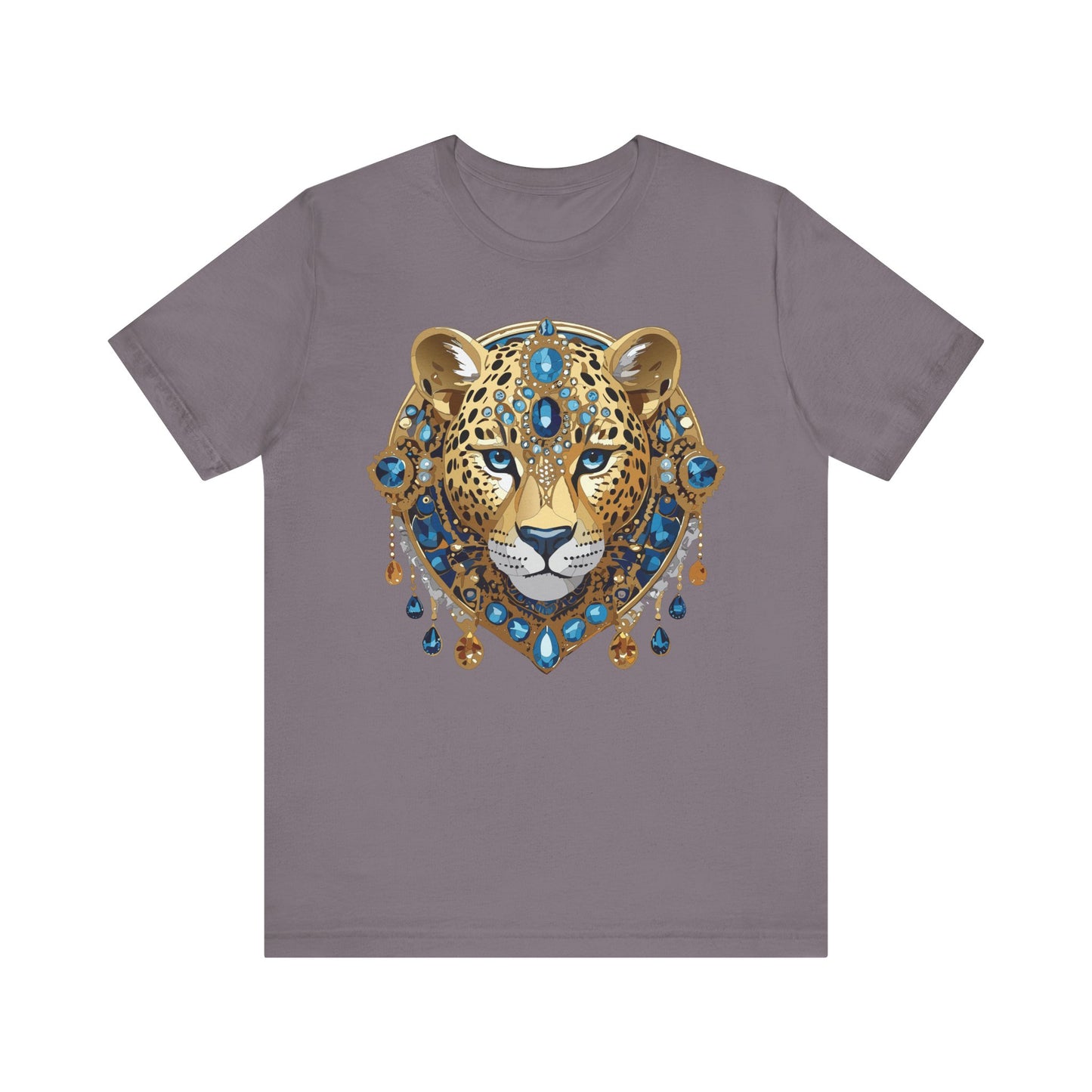 Animal Shirt, Shirt with Animal, Tee Shirt with Gold Animal Medal, Shirt with Antique Animal Medallion