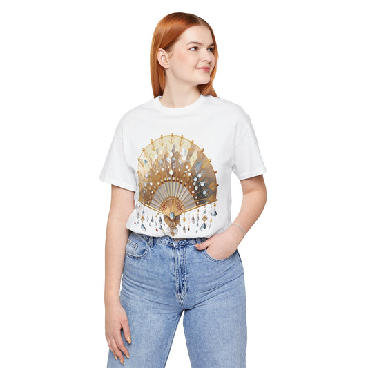 Fan shirt, Shirt with Fan, Tee Shirt with Gold Blower