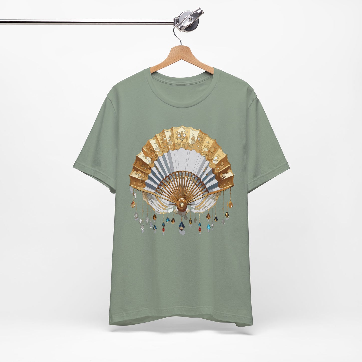 Fan shirt, Shirt with Fan, Tee Shirt with Gold Blower