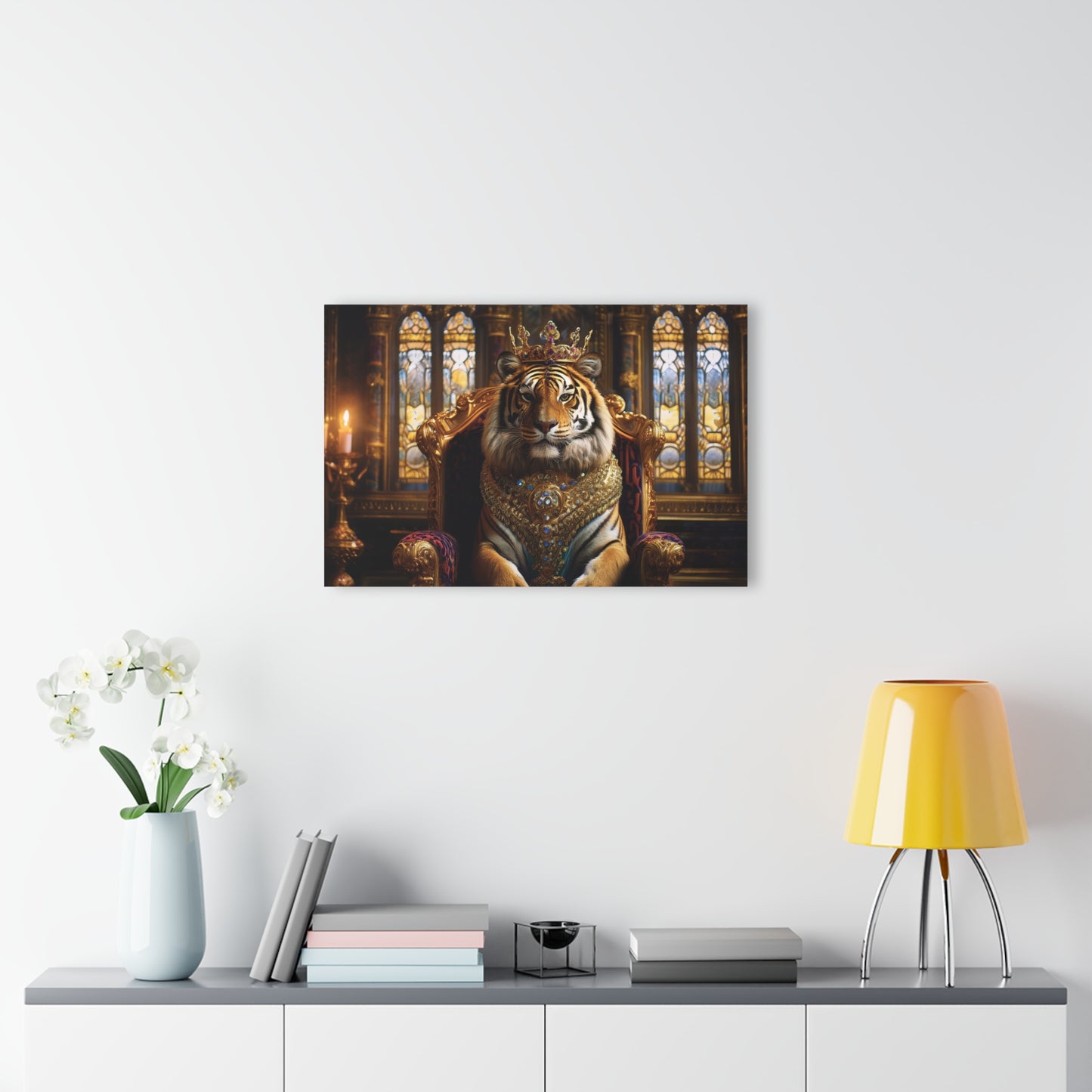 Crown Tiger Wall Decor, Wall Art Decor with Animals 3