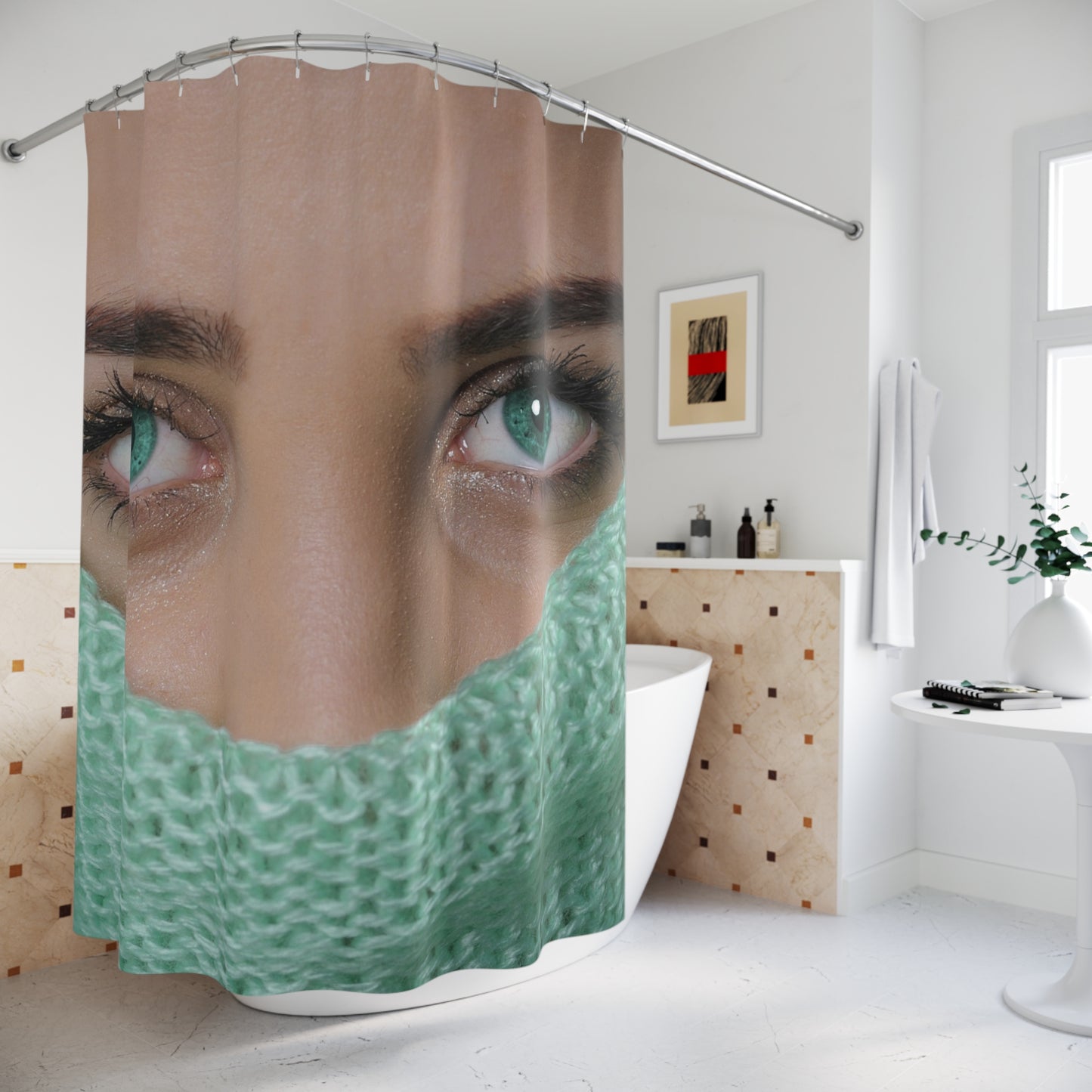 Woman Shower Curtain