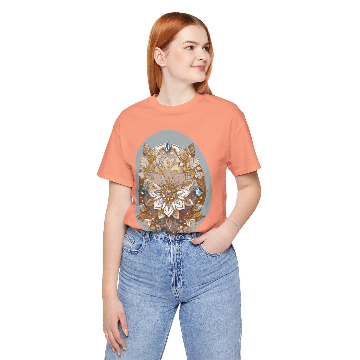 Floral Shirt, Flower Shirt, Tee Shirt with Antique Flower