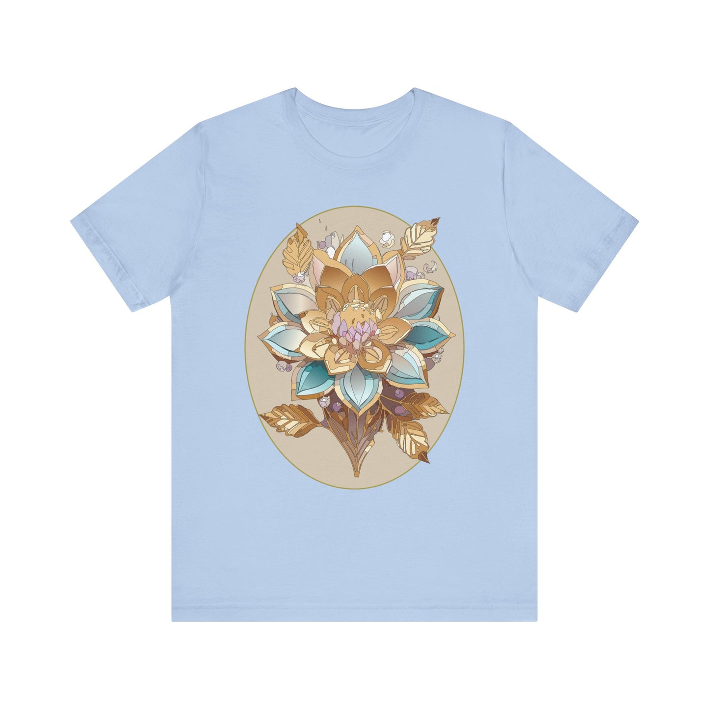 Floral Shirt, Flower Shirt, Tee Shirt with Antique Flower