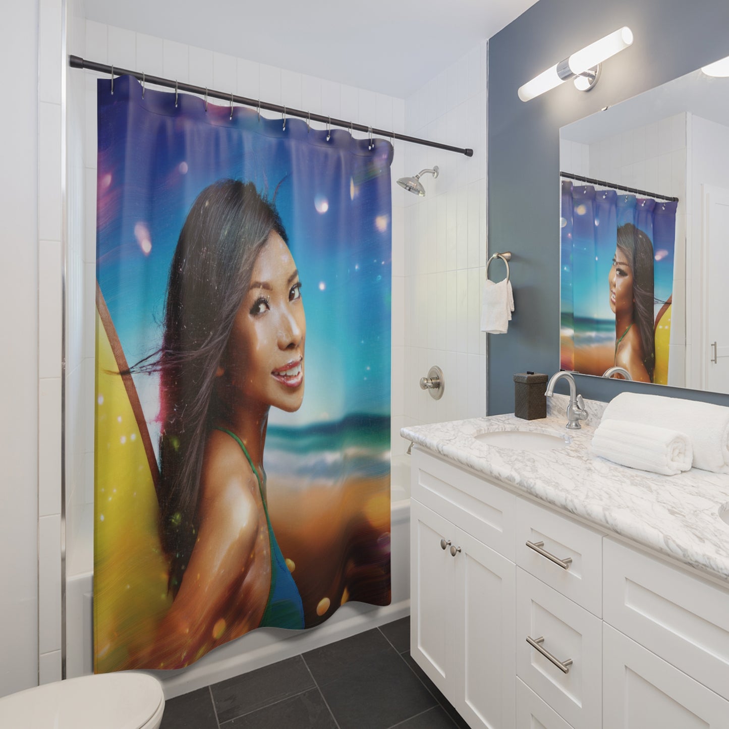 Woman Shower Curtain