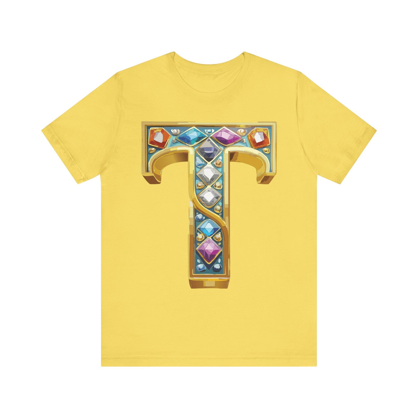 Letter Shirt, Shirt with Letters, Tee Shirt with Gold Letter, Shirt with Antique Letters