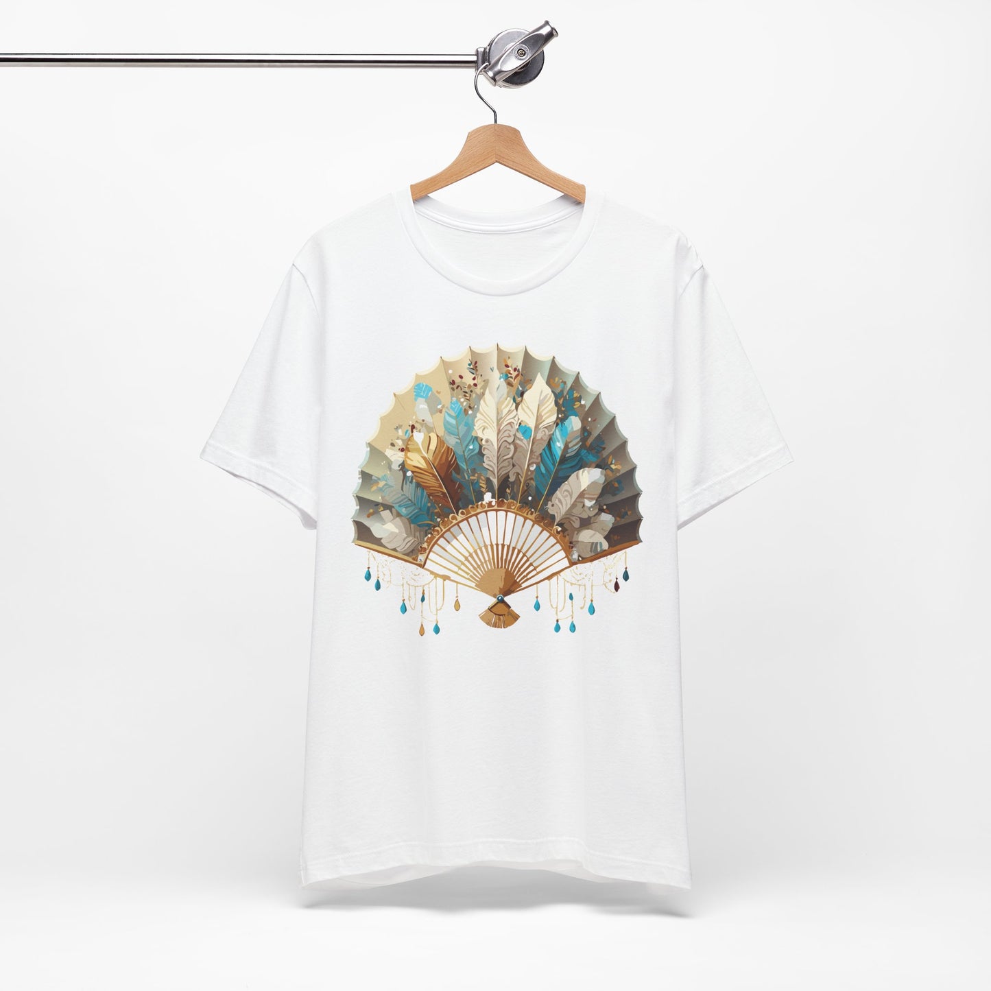 Fan shirt, Shirt with Fan, Tee Shirt with Gold Blower