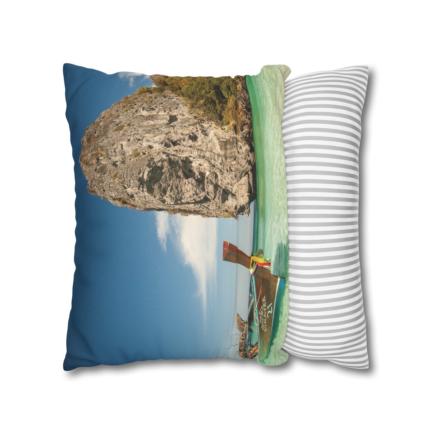 Beach Faux Suede Square Pillowcase