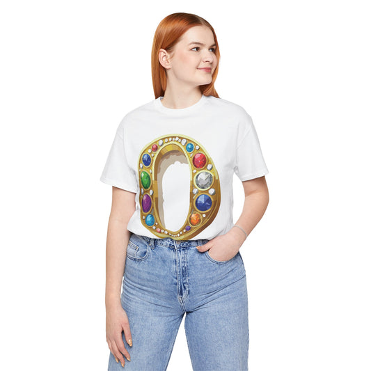 Letter Shirt, Shirt with Letters, Tee Shirt with Gold Letter, Shirt with Antique Letters