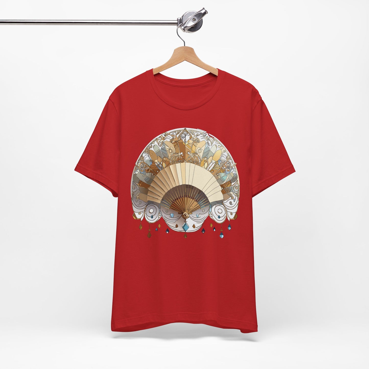 Fan shirt, Shirt with Fan, Tee Shirt with Gold Blower