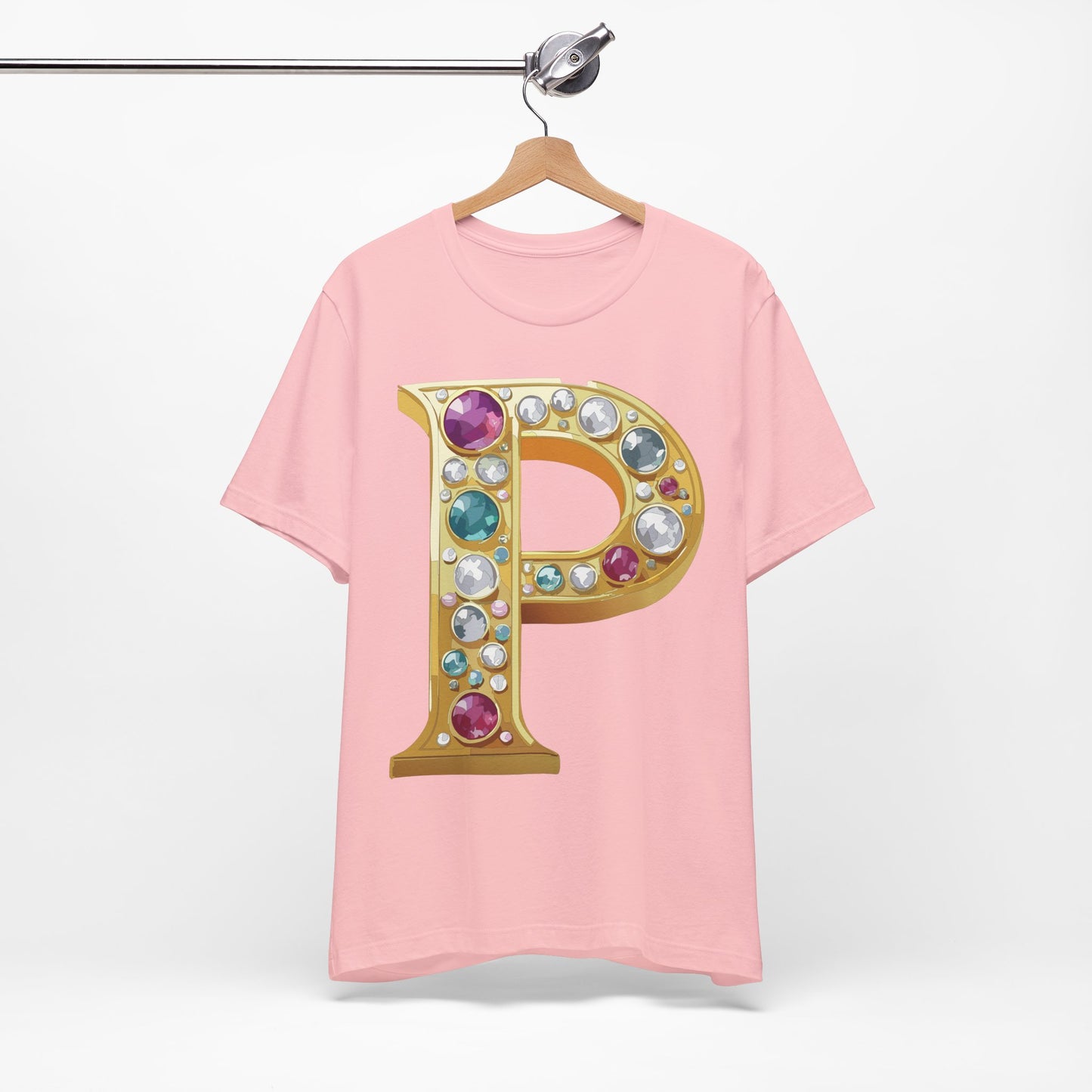 Letter Shirt, Shirt with Letters, Tee Shirt with Gold Letter, Shirt with Antique Letters