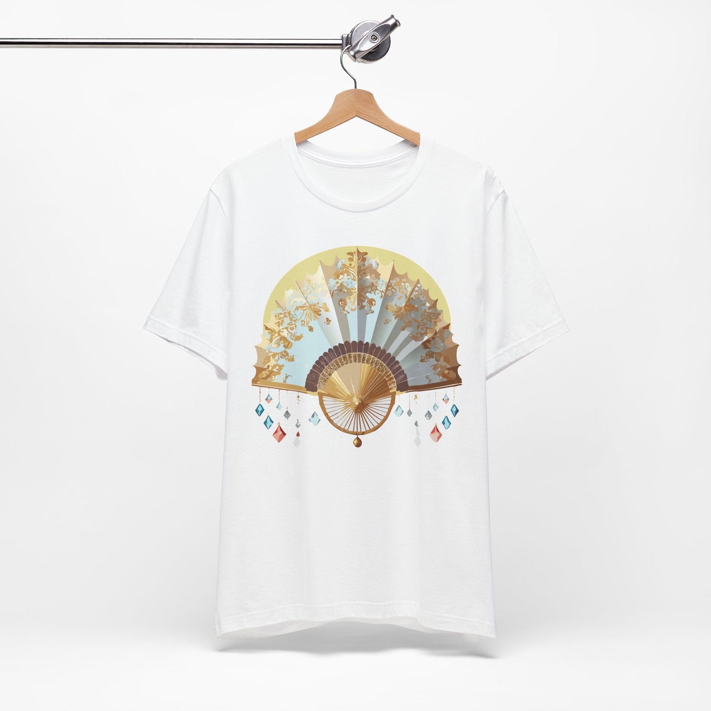 Fan shirt, Shirt with Fan, Tee Shirt with Gold Blower