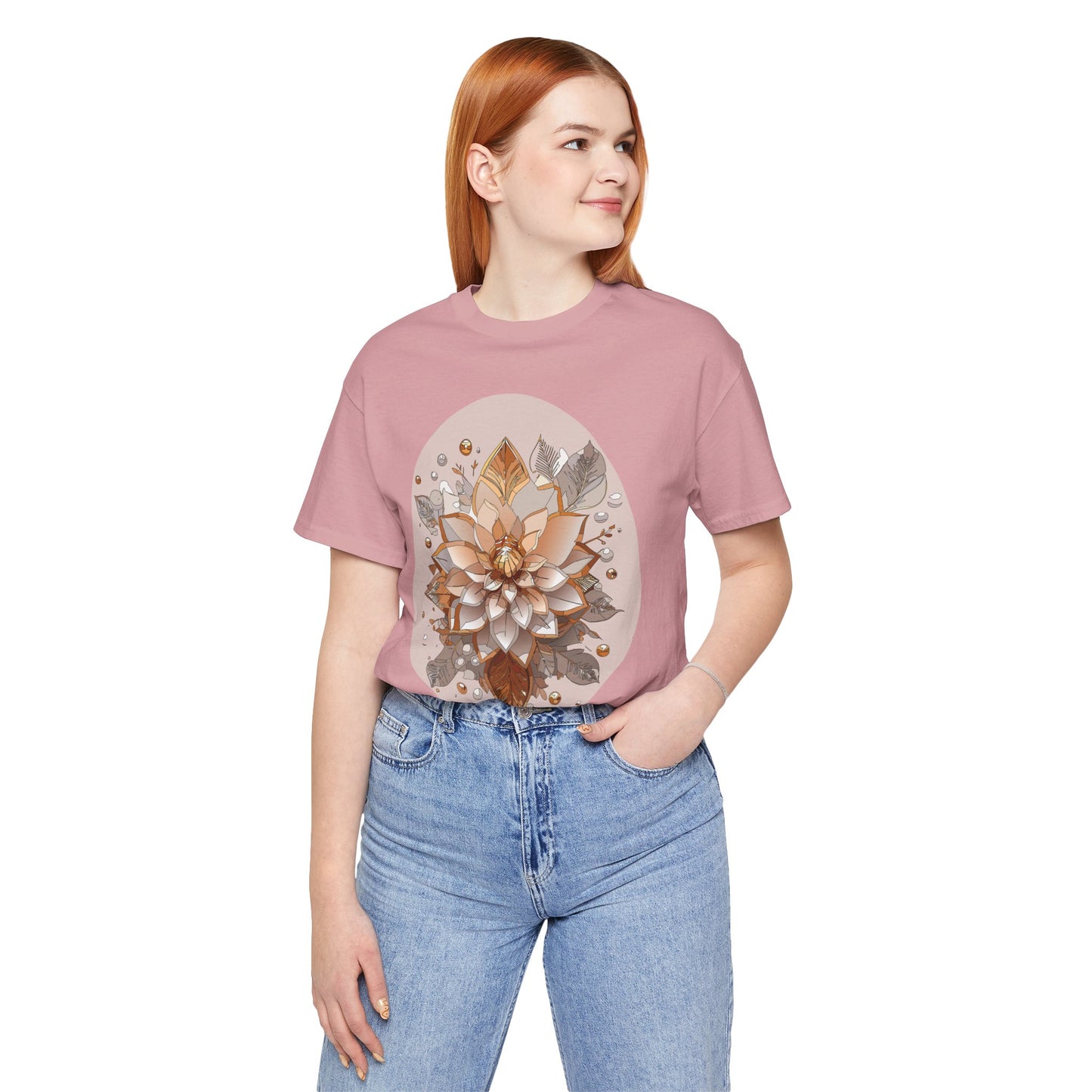 Floral Shirt, Flower Shirt, Tee Shirt with Antique Flower