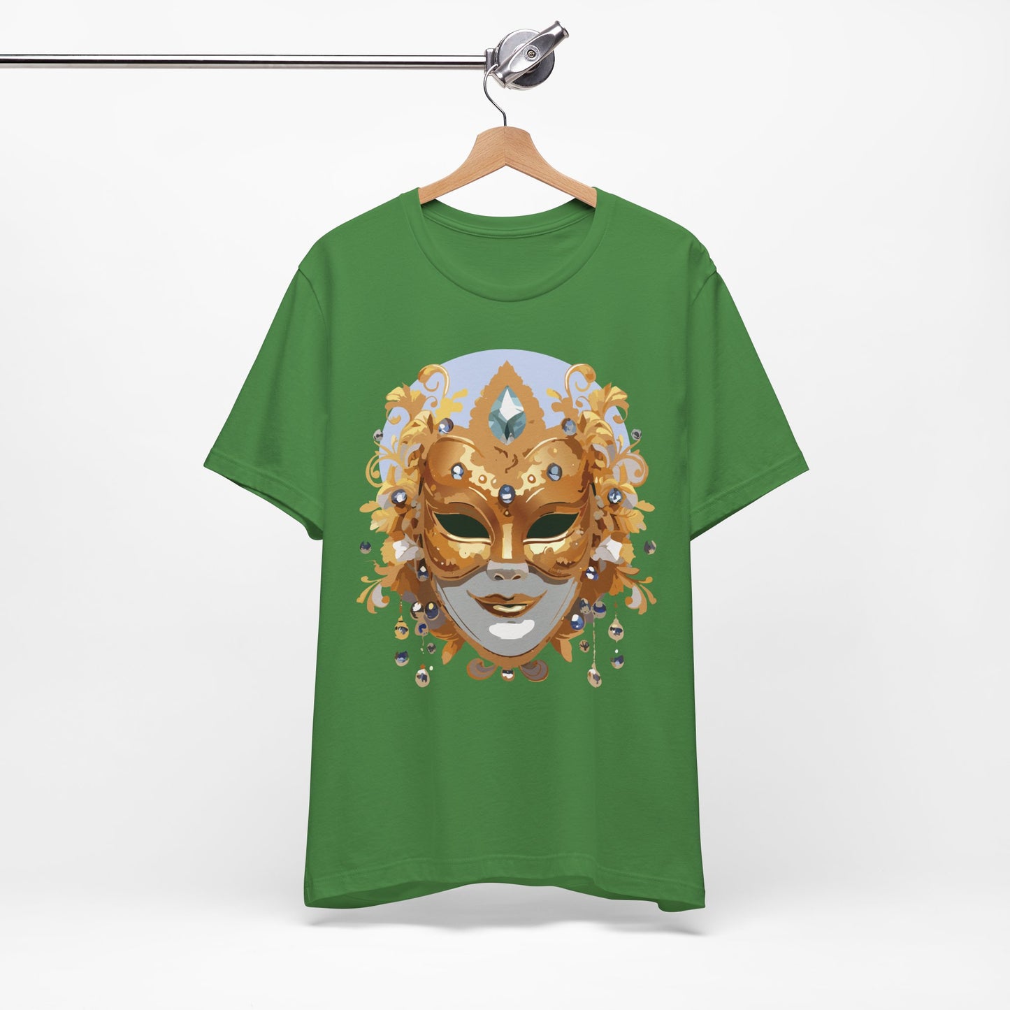 Mask Shirt, Shirt with Mask, Tee Shirt with Gold Face
