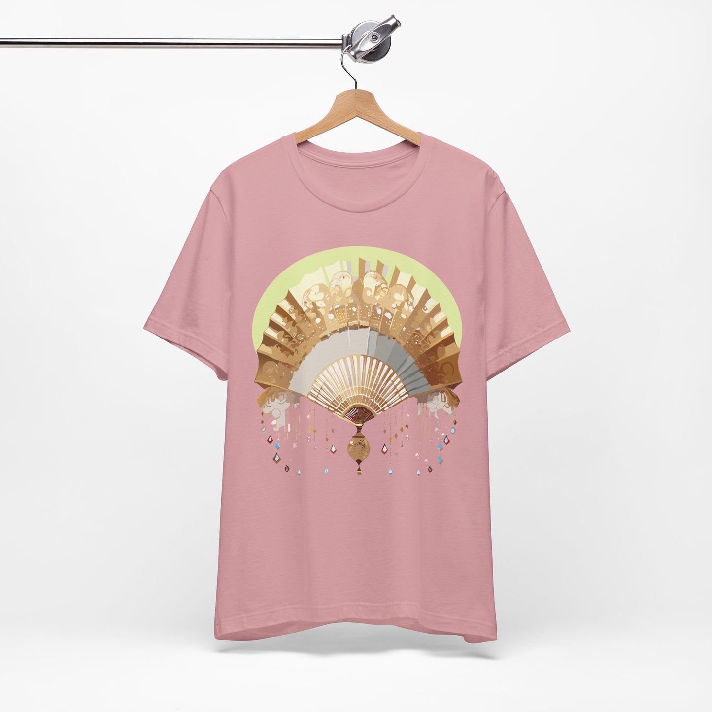 Fan shirt, Shirt with Fan, Tee Shirt with Gold Blower