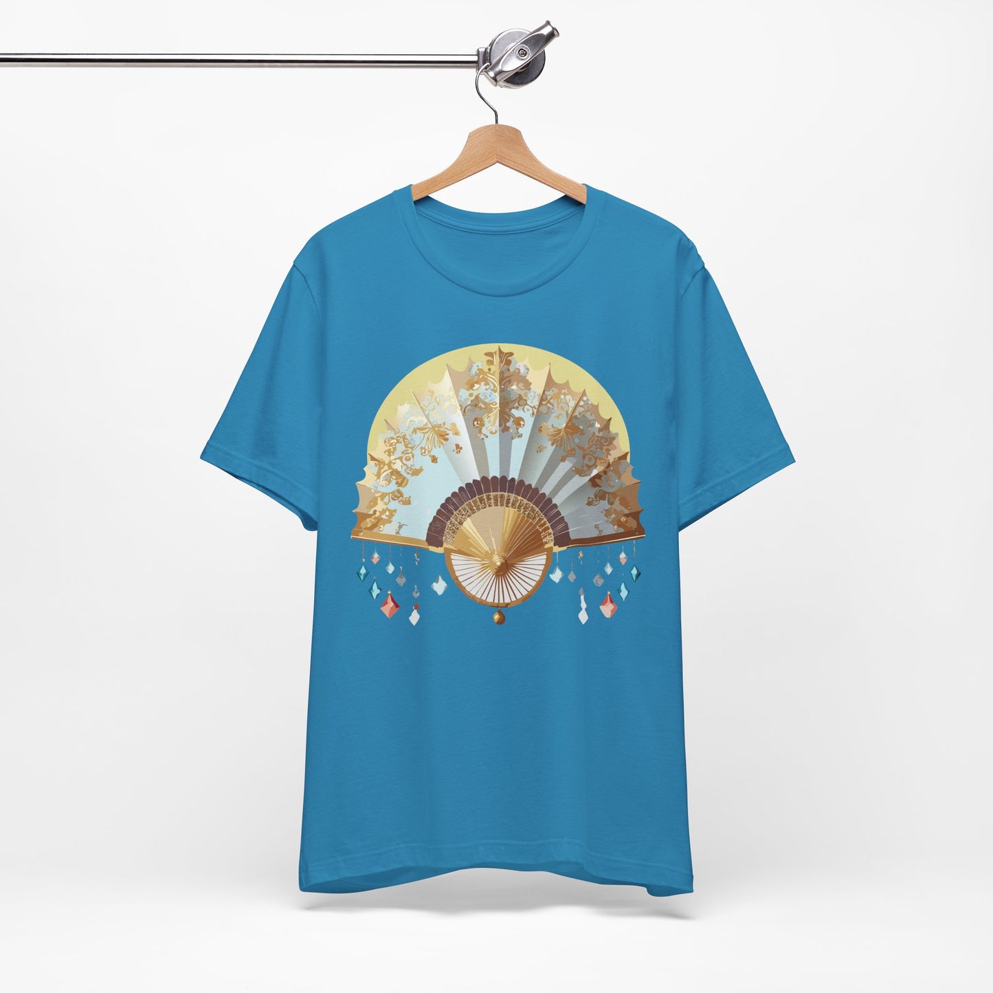 Fan shirt, Shirt with Fan, Tee Shirt with Gold Blower