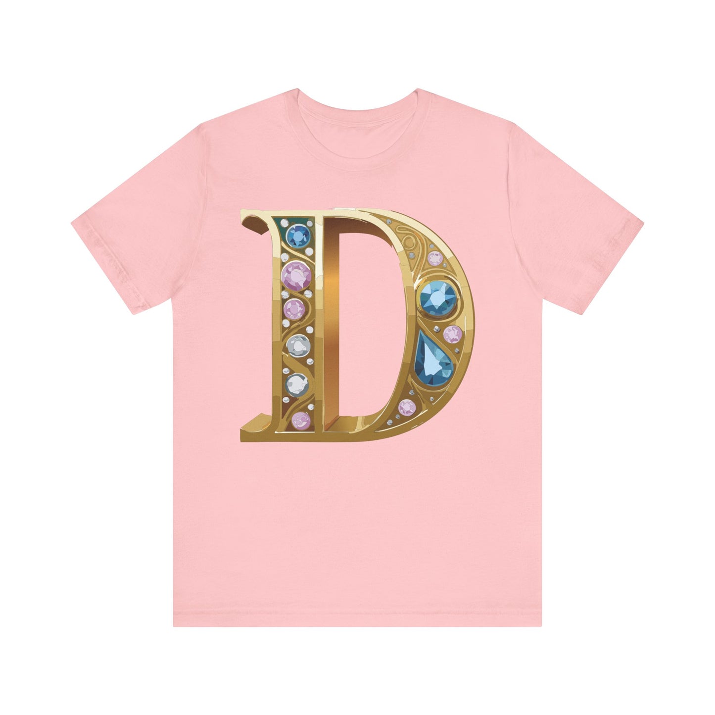 Letter Shirt, Shirt with Letters, Tee Shirt with Gold Letter, Shirt with Antique Letters