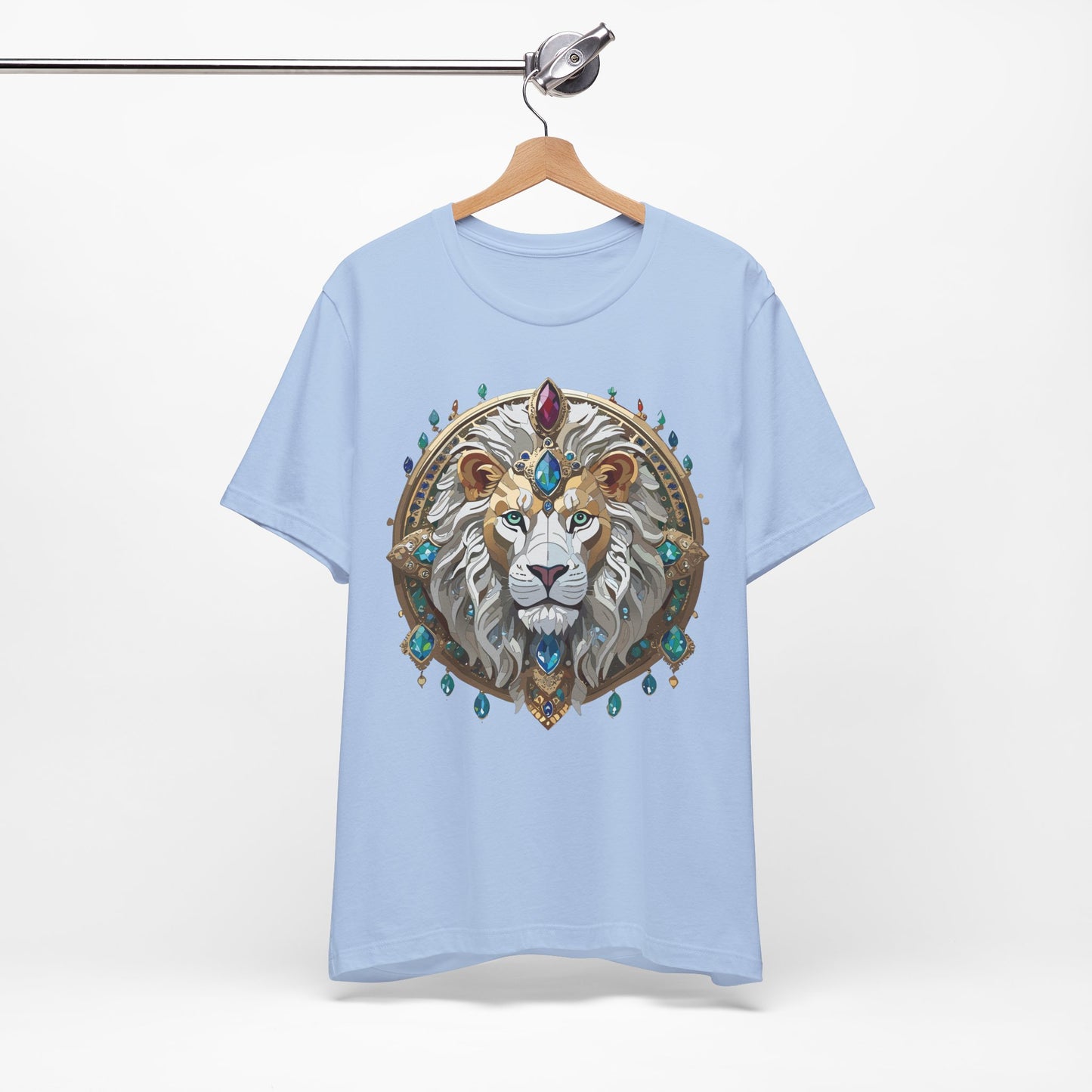 Animal Shirt, Shirt with Animal, Tee Shirt with Gold Animal Medal, Shirt with Antique Animal Medallion