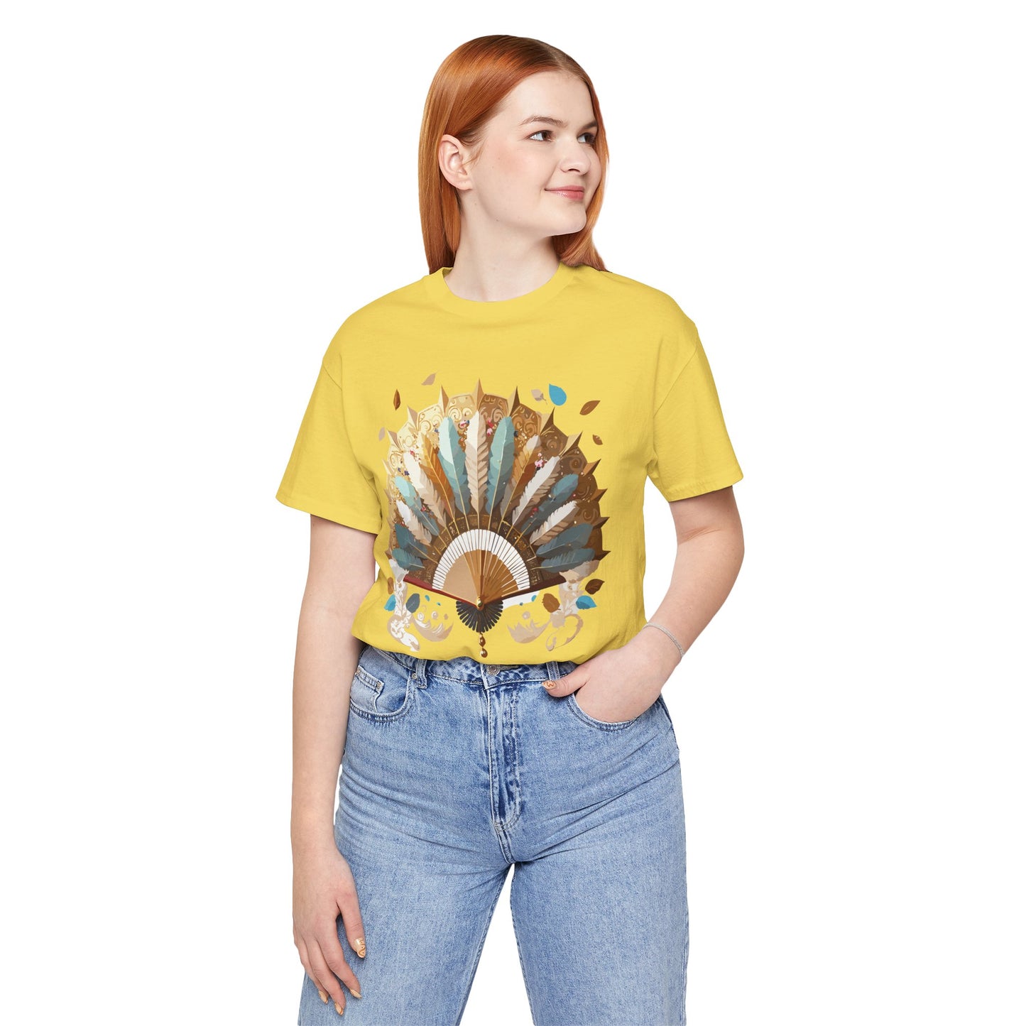 Fan shirt, Shirt with Fan, Tee Shirt with Gold Blower