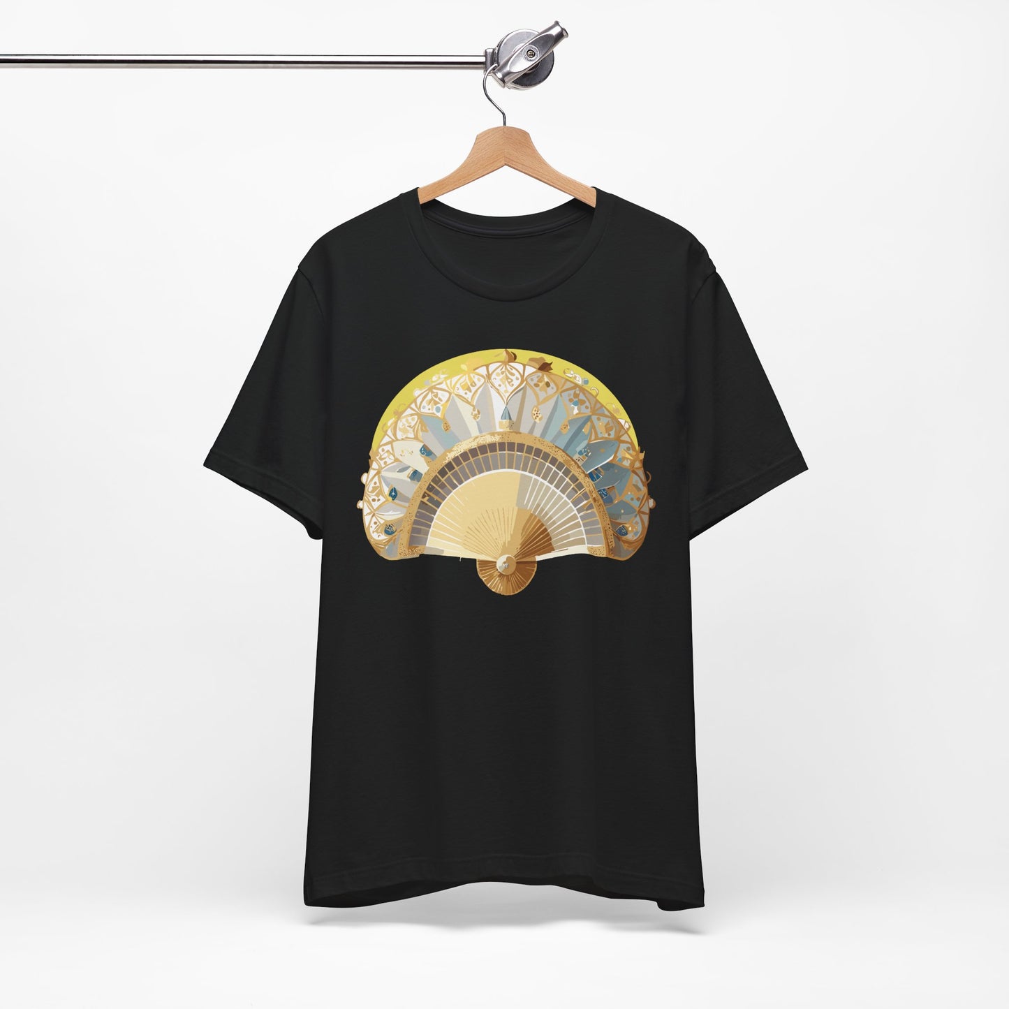 Fan shirt, Shirt with Fan, Tee Shirt with Gold Blower