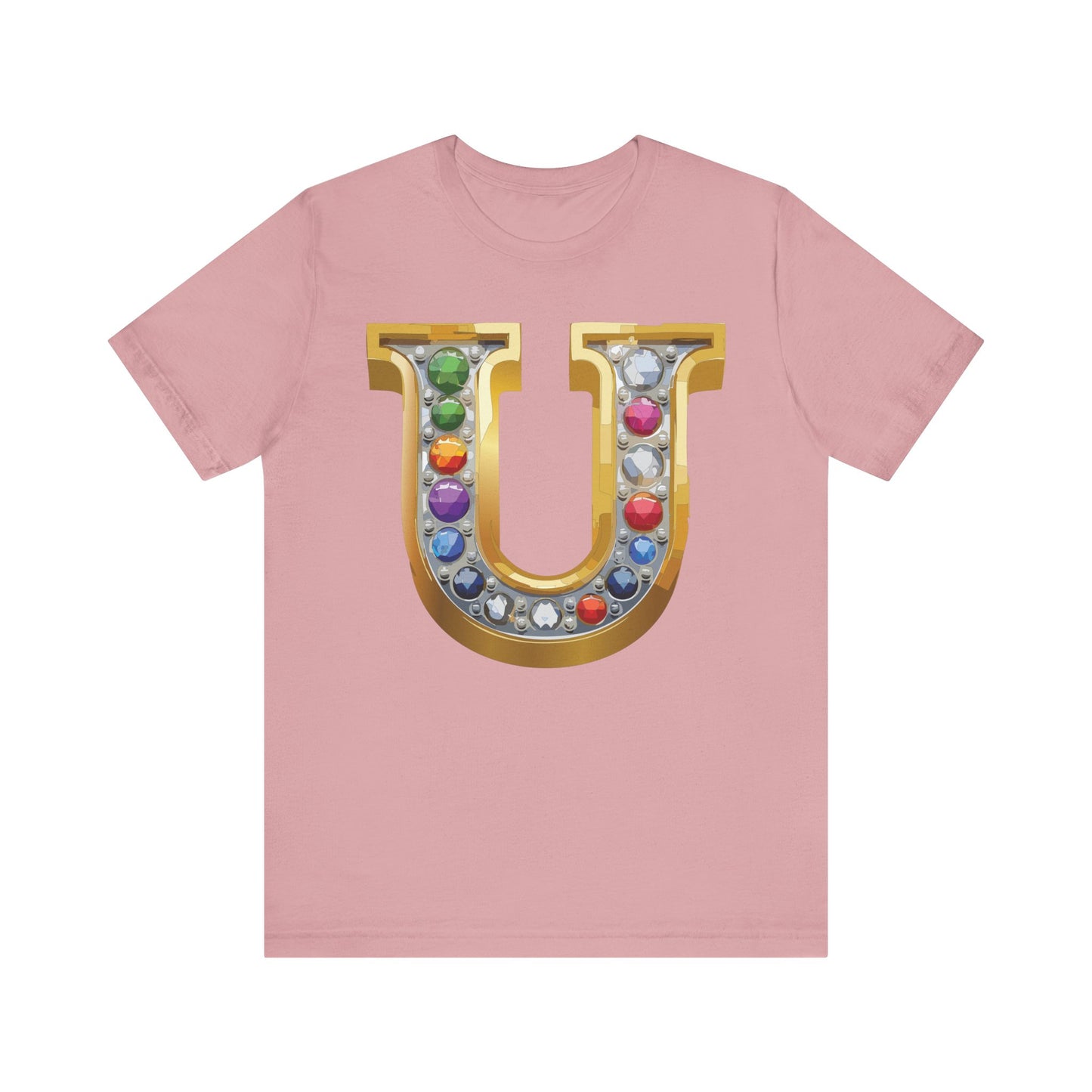 Letter Shirt, Shirt with Letters, Tee Shirt with Gold Letter, Shirt with Antique Letters
