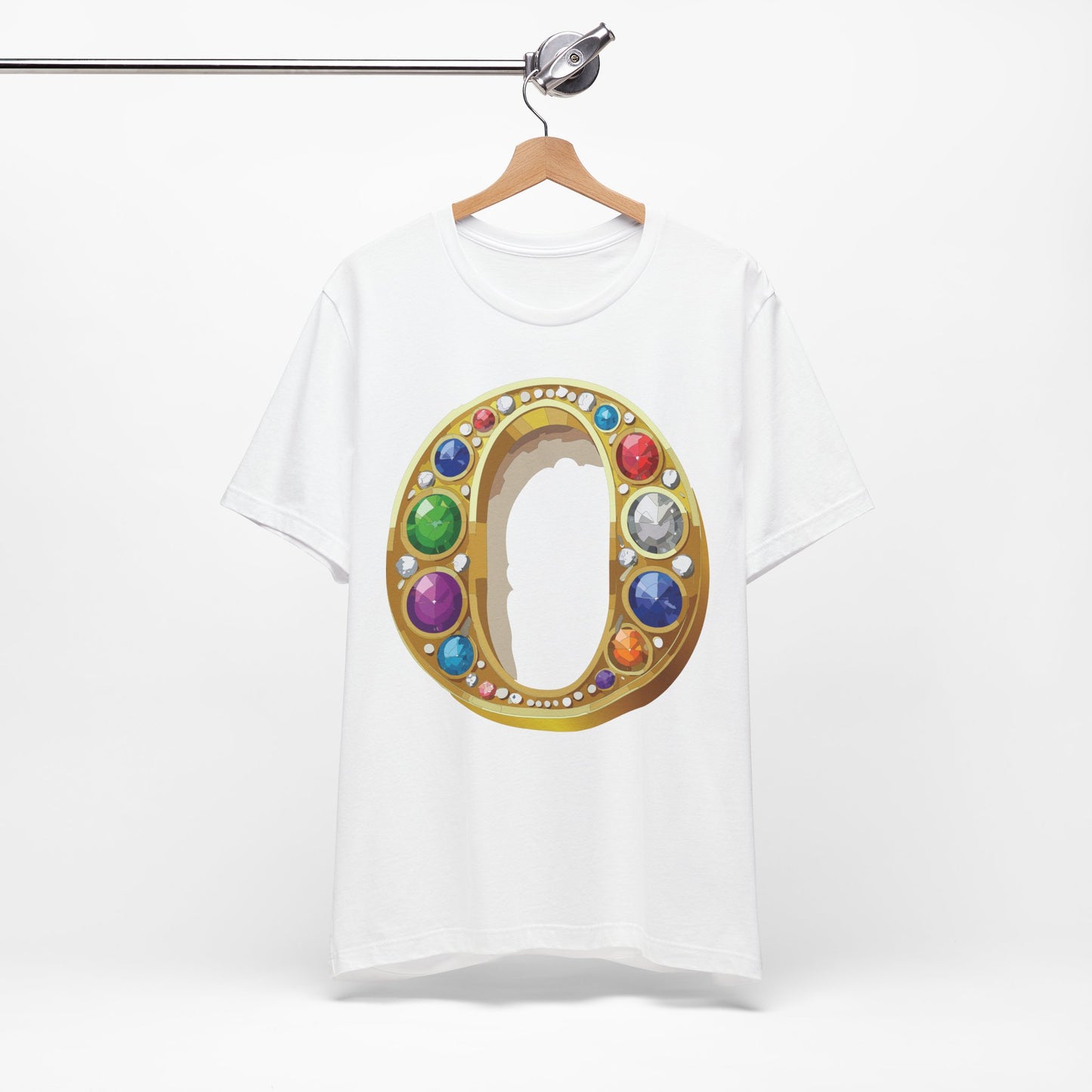 Letter Shirt, Shirt with Letters, Tee Shirt with Gold Letter, Shirt with Antique Letters