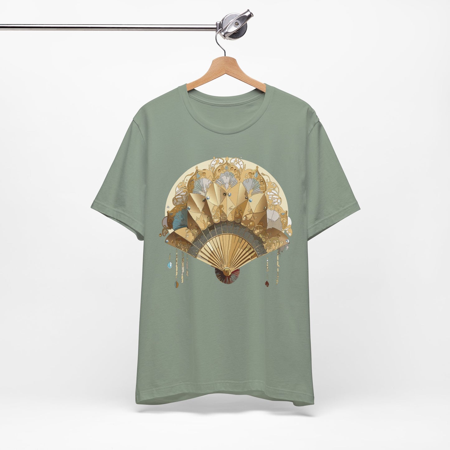Fan shirt, Shirt with Fan, Tee Shirt with Gold Blower