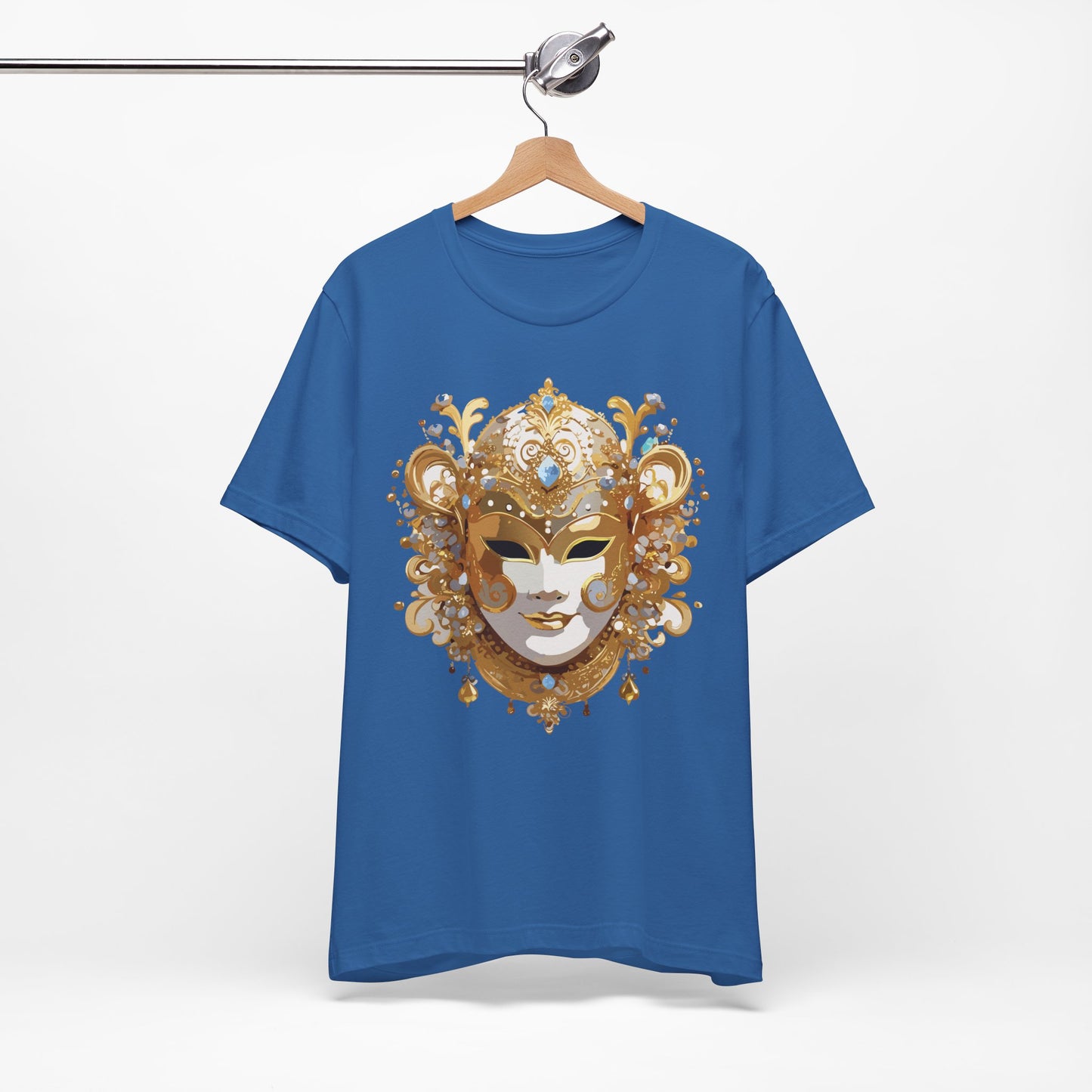 Mask Shirt, Shirt with Mask, Tee Shirt with Gold Face