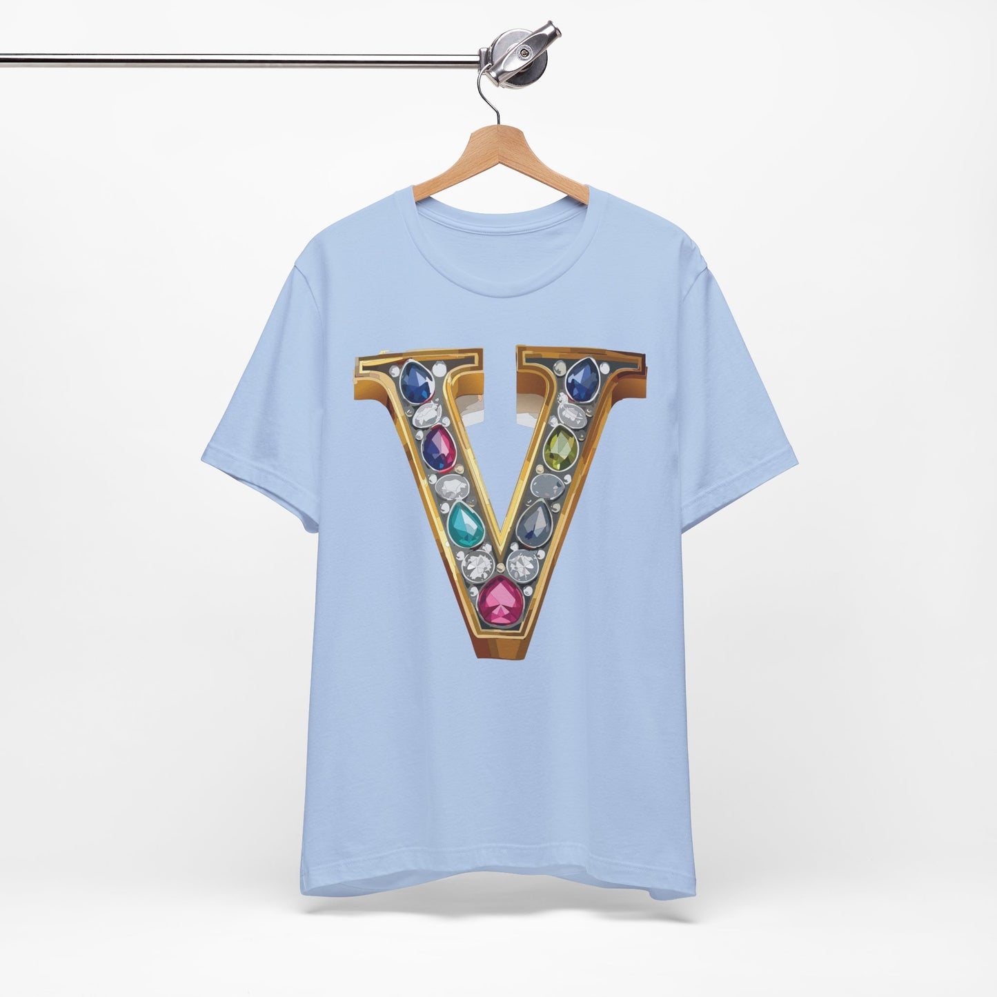 Letter Shirt, Shirt with Letters, Tee Shirt with Gold Letter, Shirt with Antique Letters