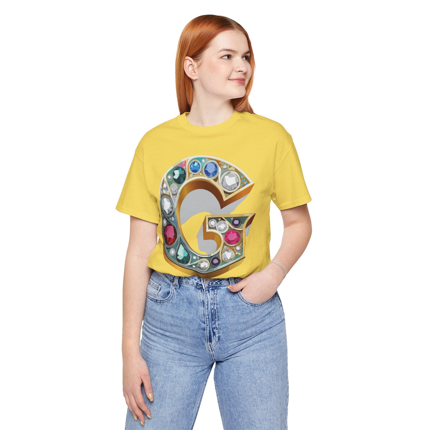 Letter Shirt, Shirt with Letters, Tee Shirt with Gold Letter, Shirt with Antique Letters