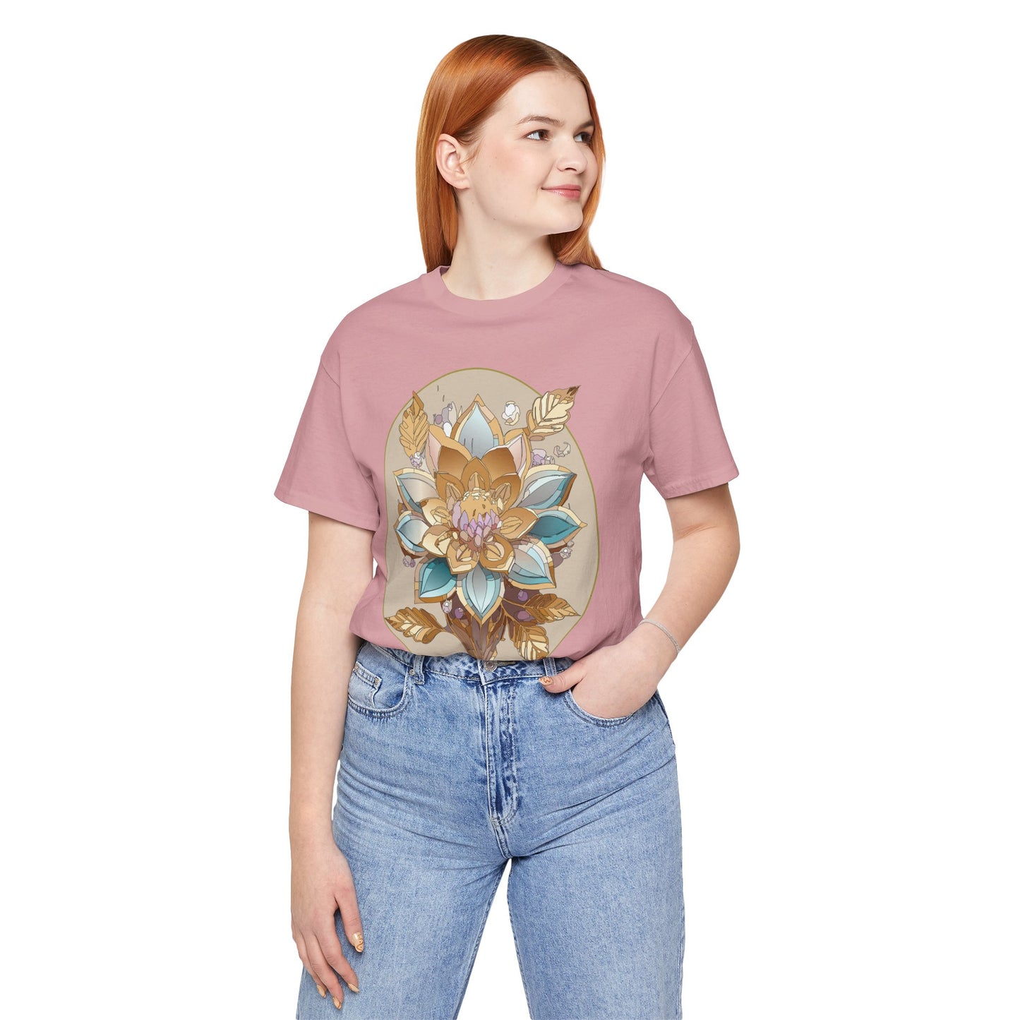 Floral Shirt, Flower Shirt, Tee Shirt with Antique Flower