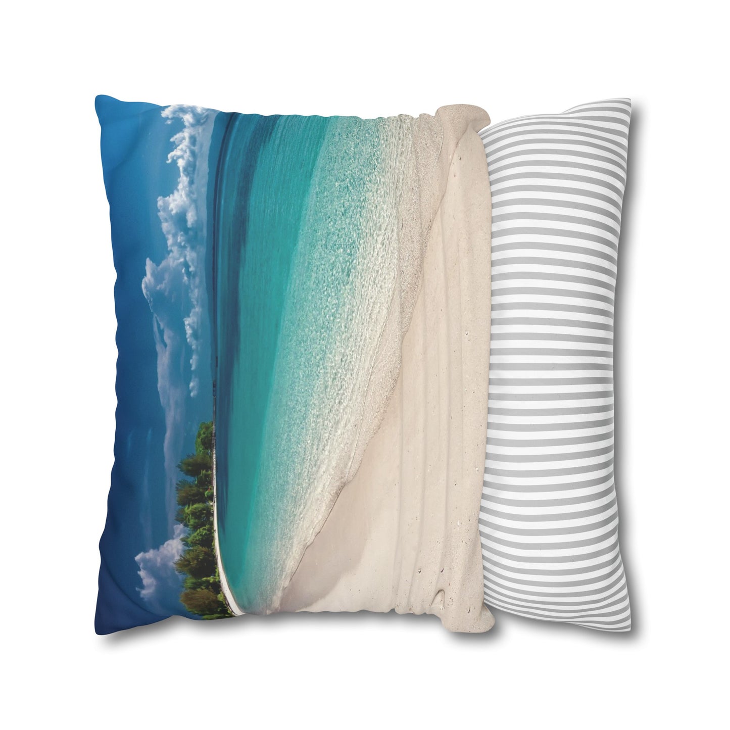 Beach Faux Suede Square Pillowcase