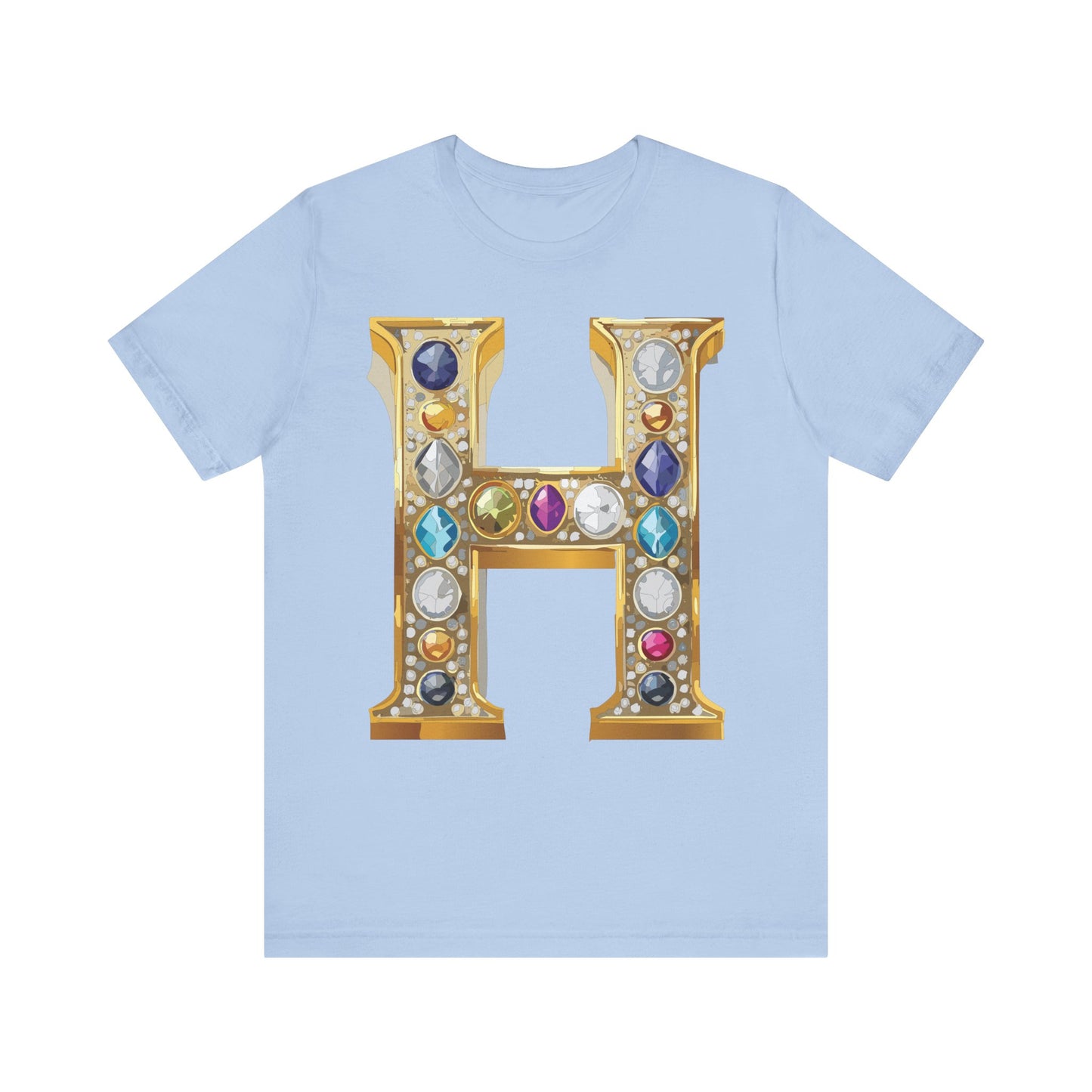 Letter Shirt, Shirt with Letters, Tee Shirt with Gold Letter, Shirt with Antique Letters