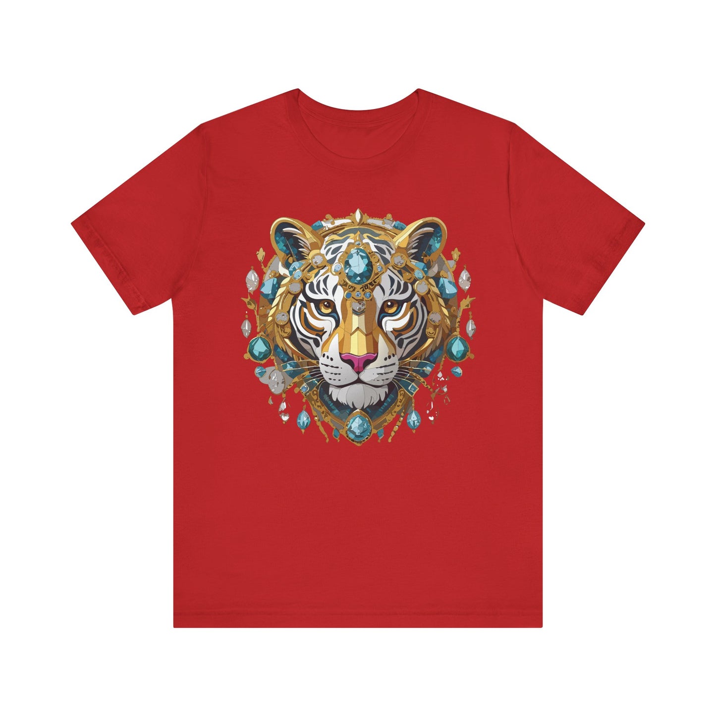 Animal Shirt, Shirt with Animal, Tee Shirt with Gold Animal Medal, Shirt with Antique Animal Medallion