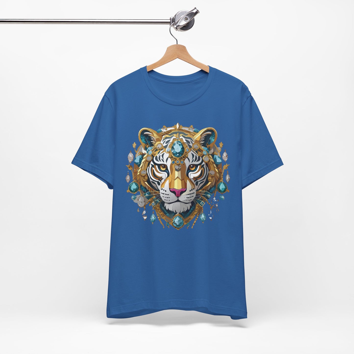 Animal Shirt, Shirt with Animal, Tee Shirt with Gold Animal Medal, Shirt with Antique Animal Medallion