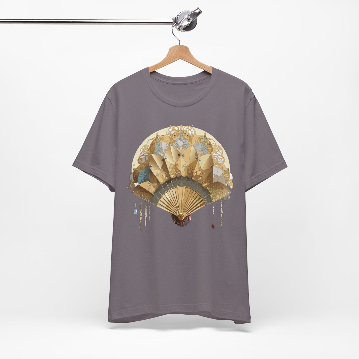 Fan shirt, Shirt with Fan, Tee Shirt with Gold Blower