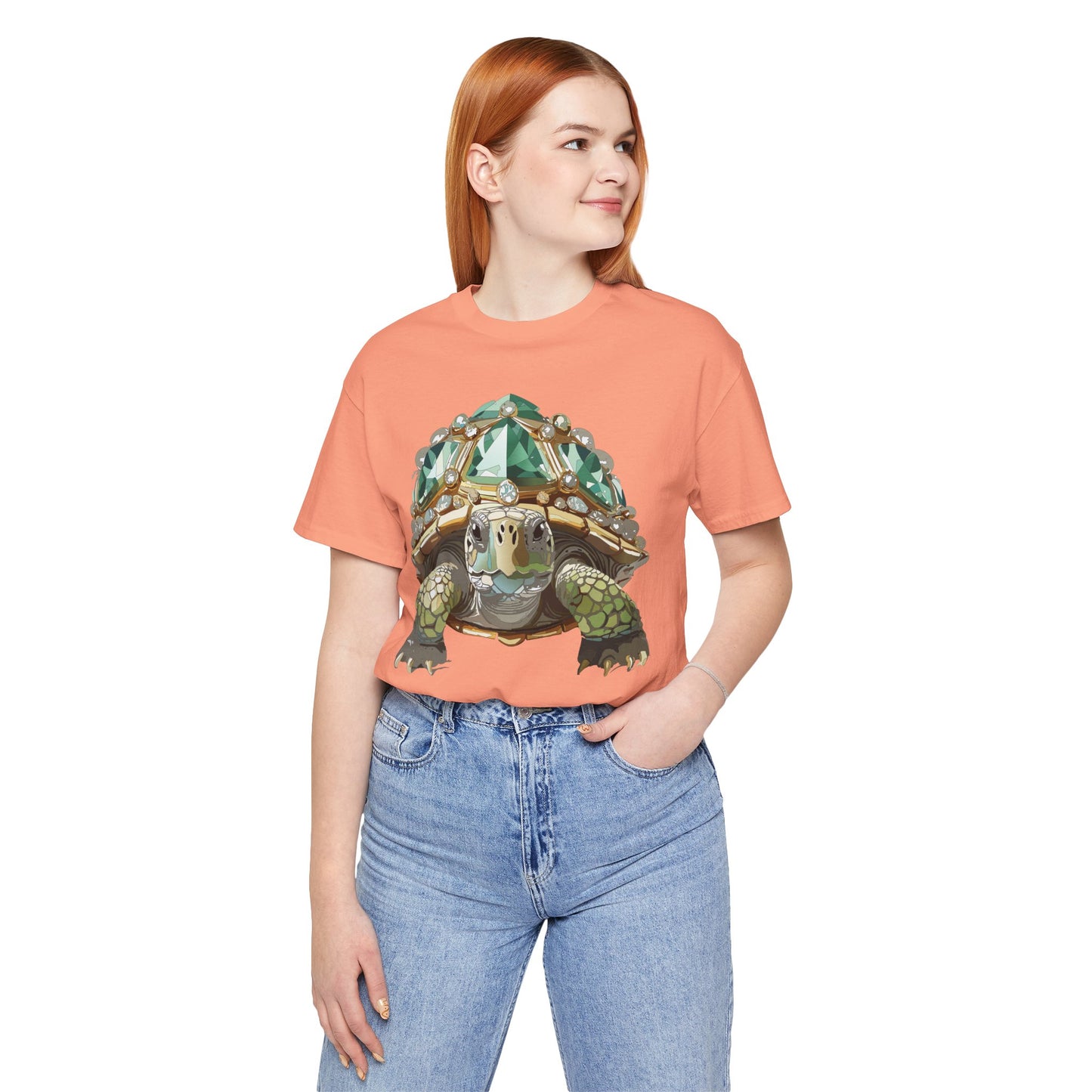 Animal Shirt, Shirt with Animal, Tee Shirt with Gold Animal Medal, Shirt with Antique Animal Medallion
