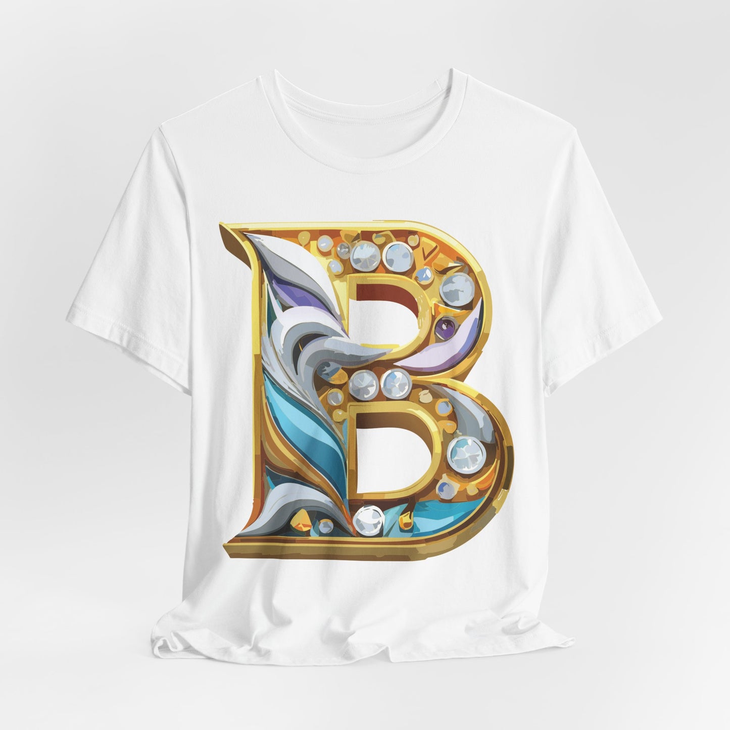 Letter Shirt, Shirt with Letters, Tee Shirt with Gold Letter, Shirt with Antique Letters