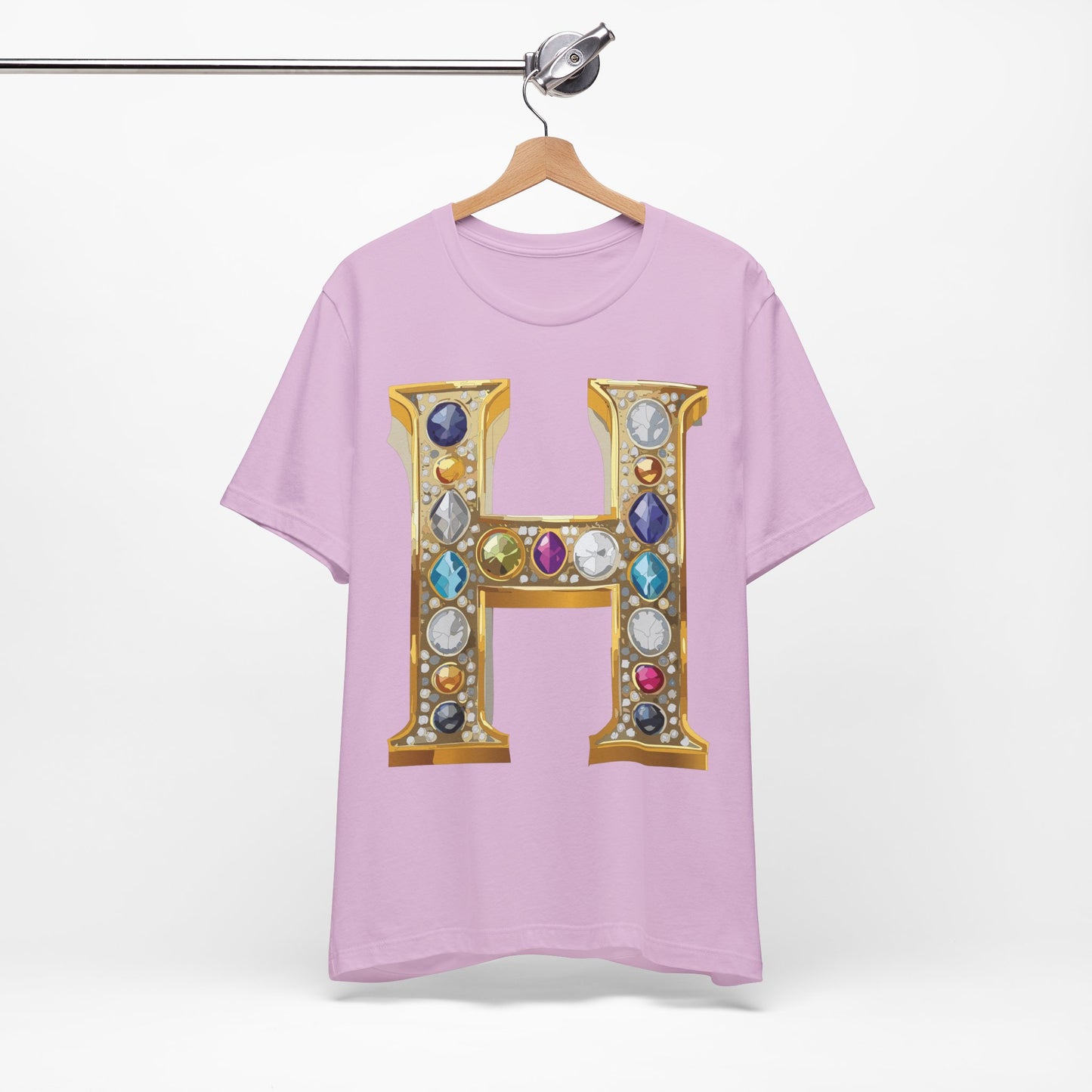 Letter Shirt, Shirt with Letters, Tee Shirt with Gold Letter, Shirt with Antique Letters